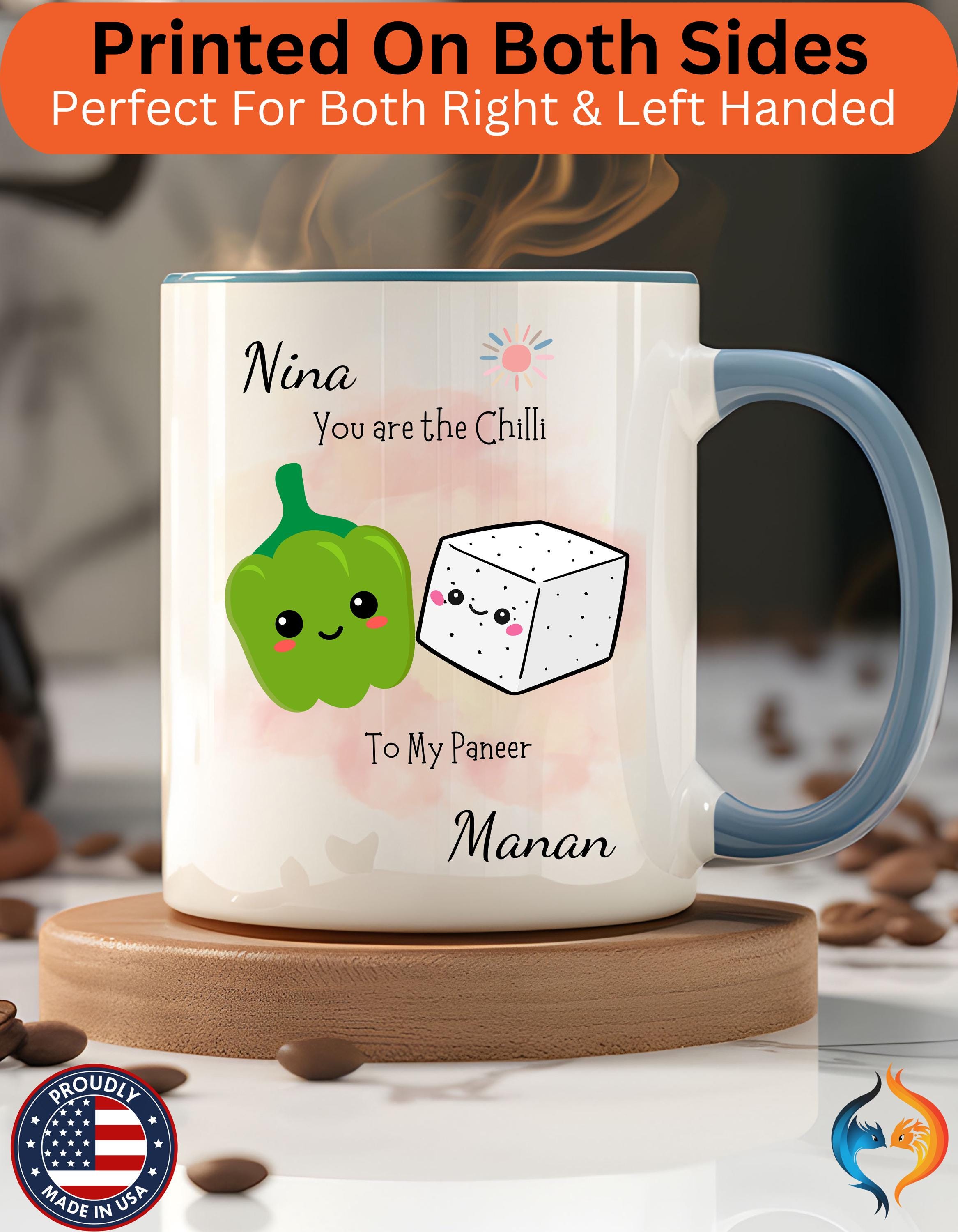 You Are Chili To My Paneer Couple , Anniversary, Valentines Mug Product Photo | Nutty Designs