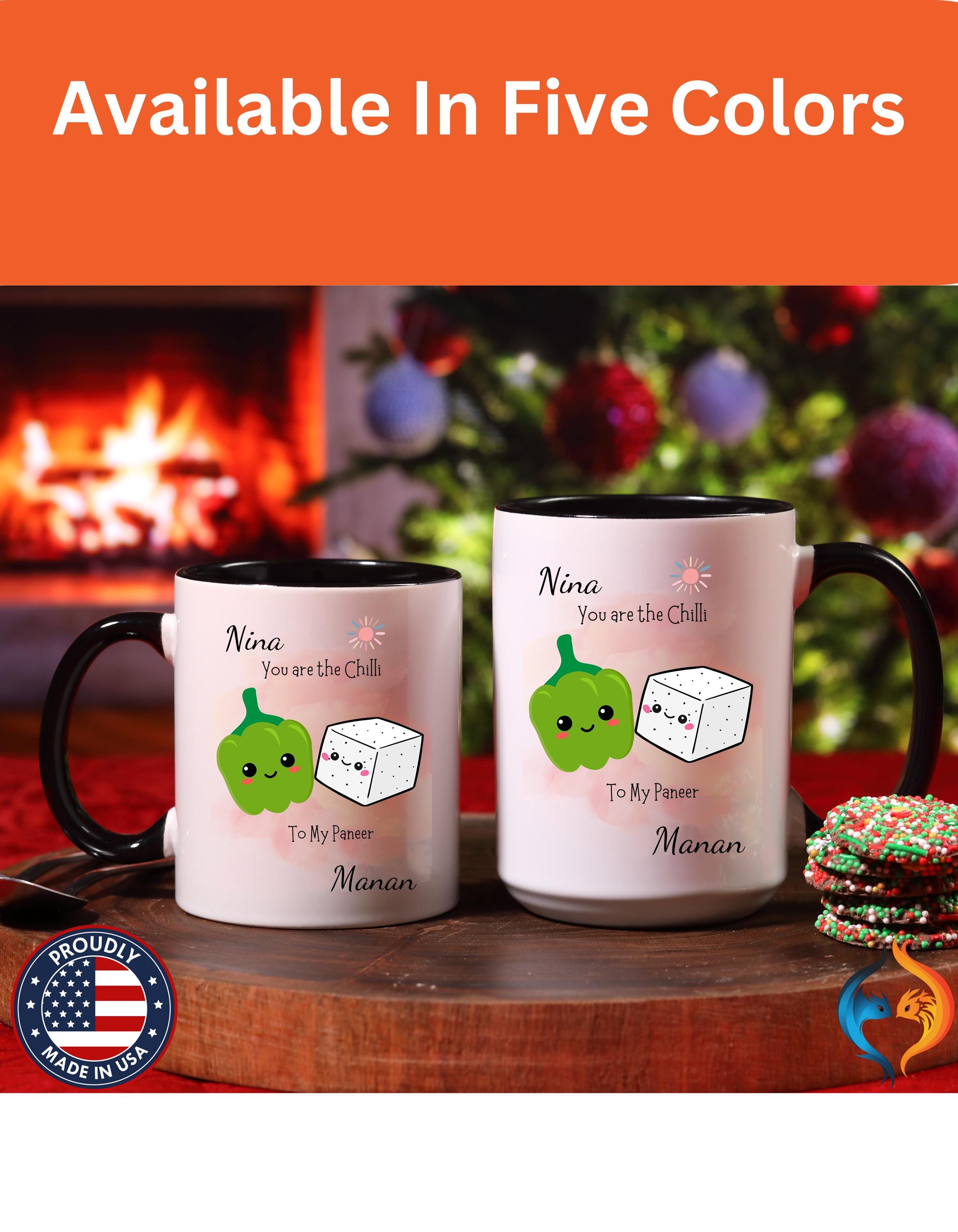 You Are Chili To My Paneer Couple , Anniversary, Valentines Mug Product Photo | Nutty Designs