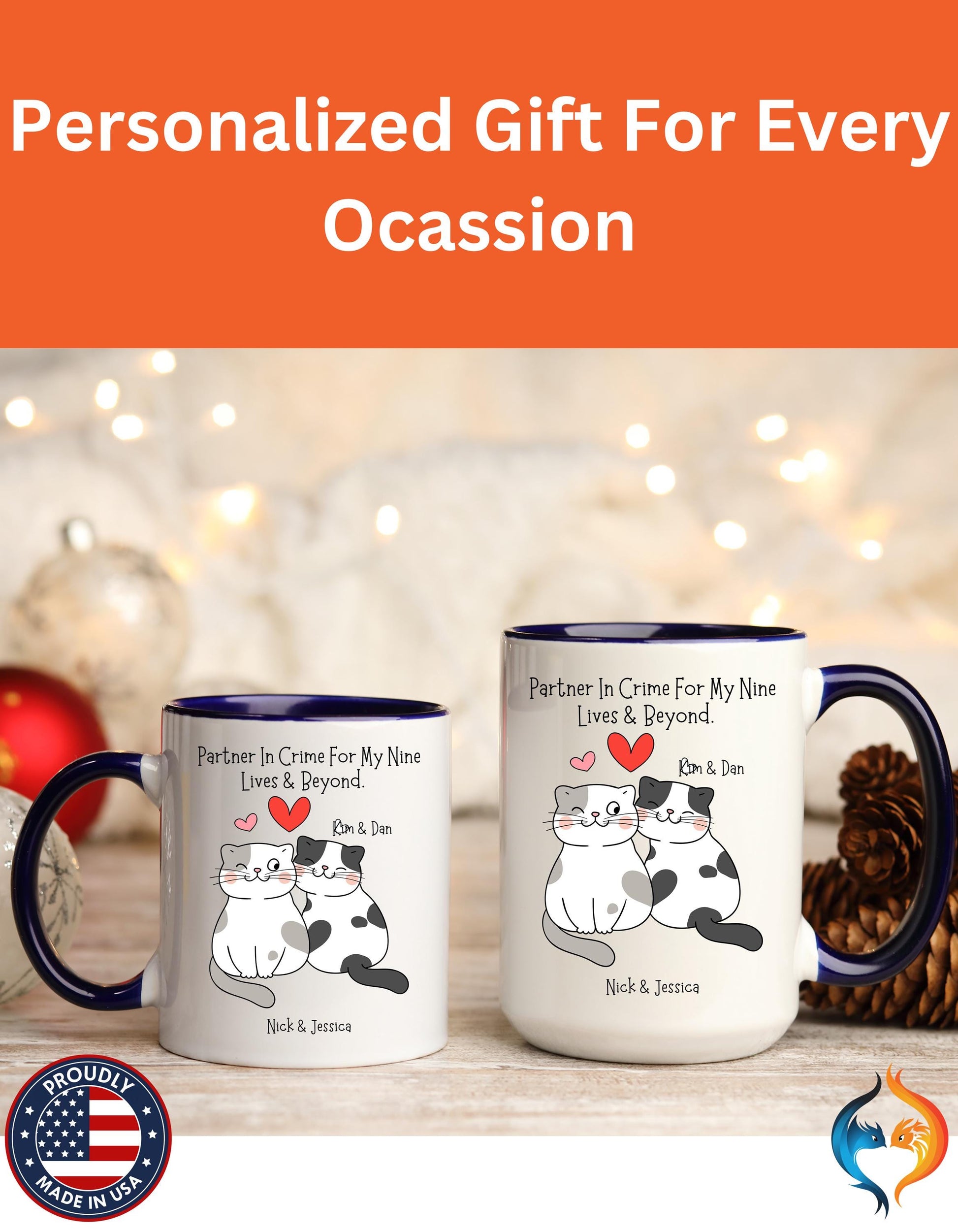 Partner In Crime For My Nine Lives And Beyond Mug Product Photo | Nutty Designs