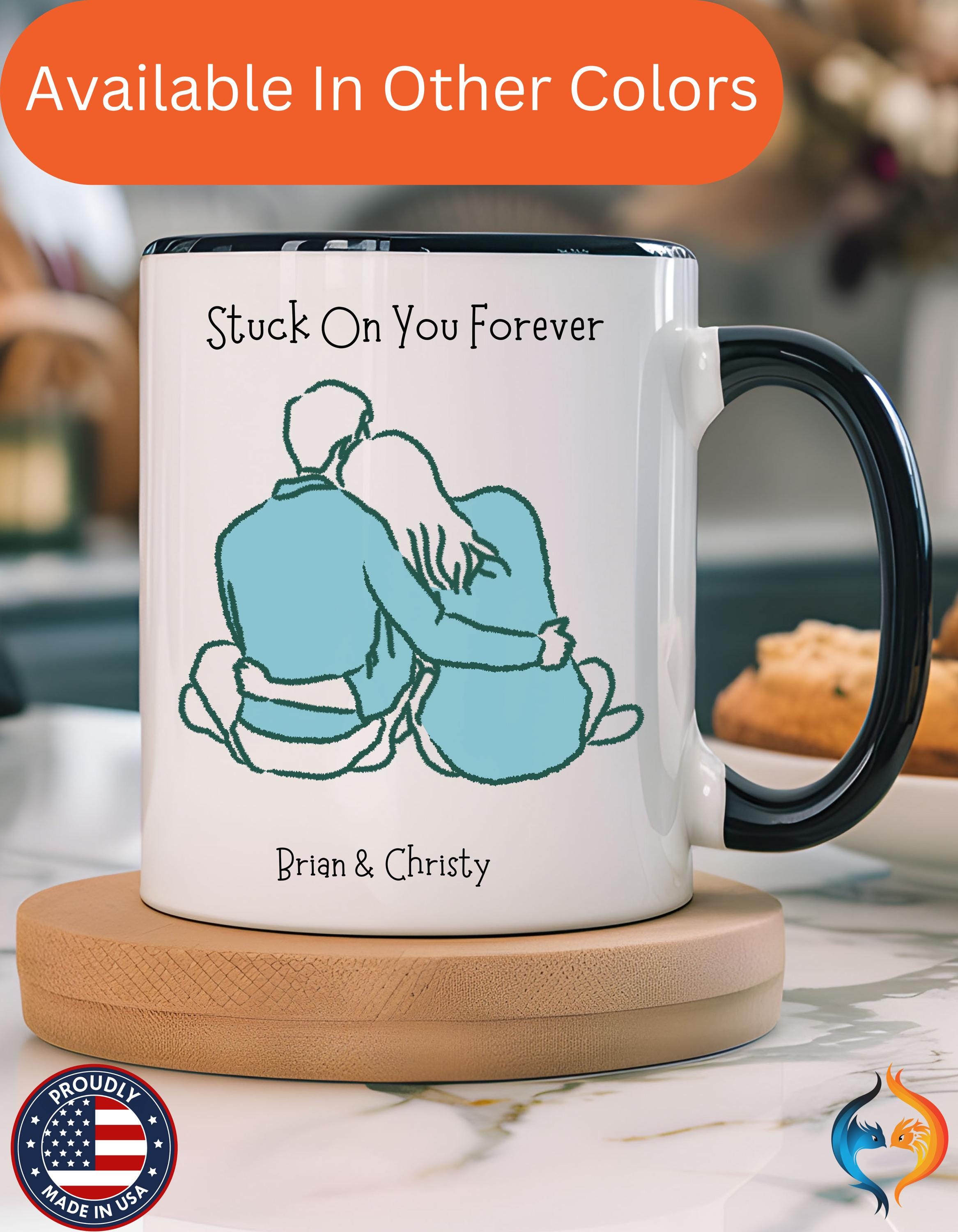 Stuck On You Forever Romantic , Anniversary Mug Product Photo | Nutty Designs