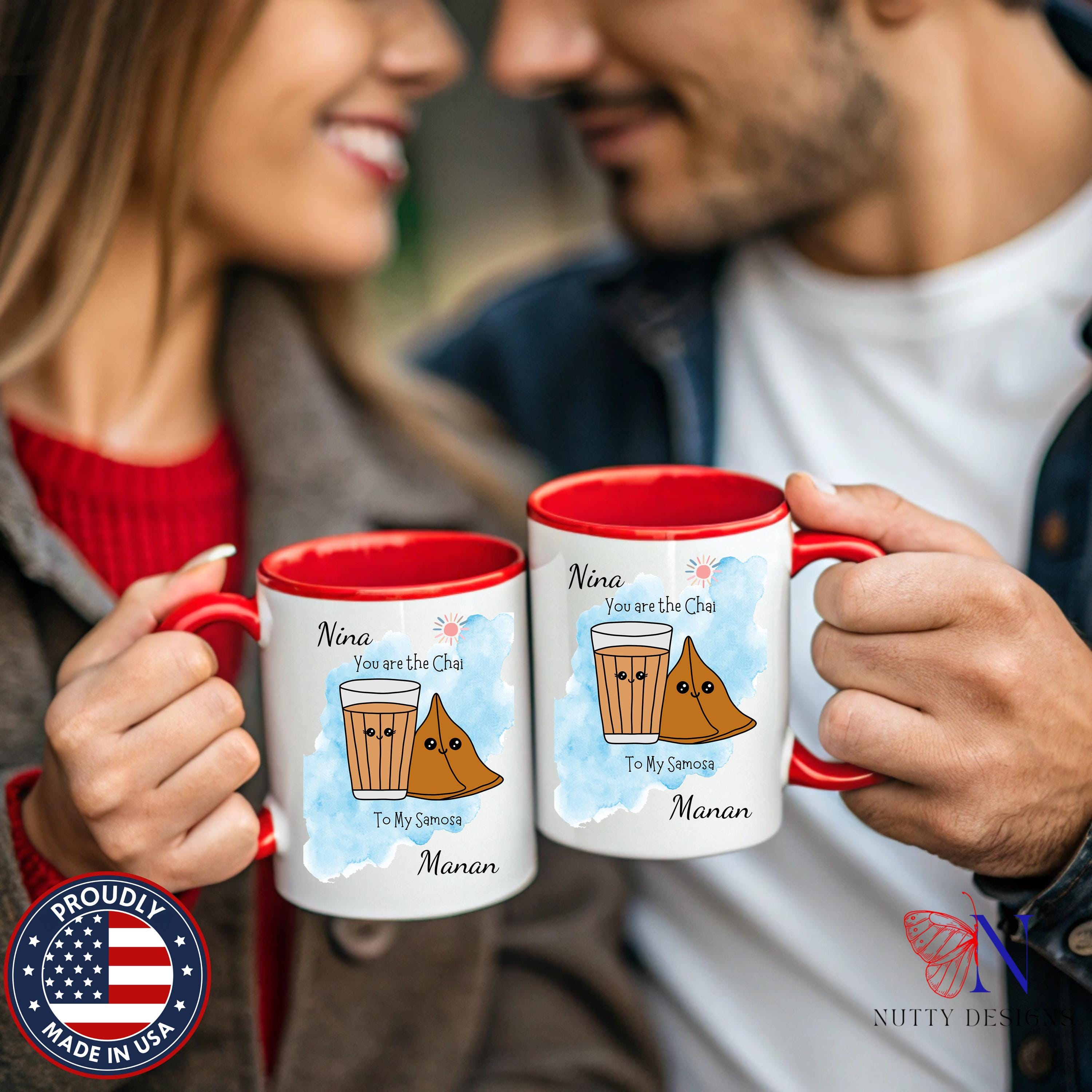 You Are Chai To My Samosa , Anniversary, Wedding, Valentines Mug Lifestyle Mockup | Nutty Designs