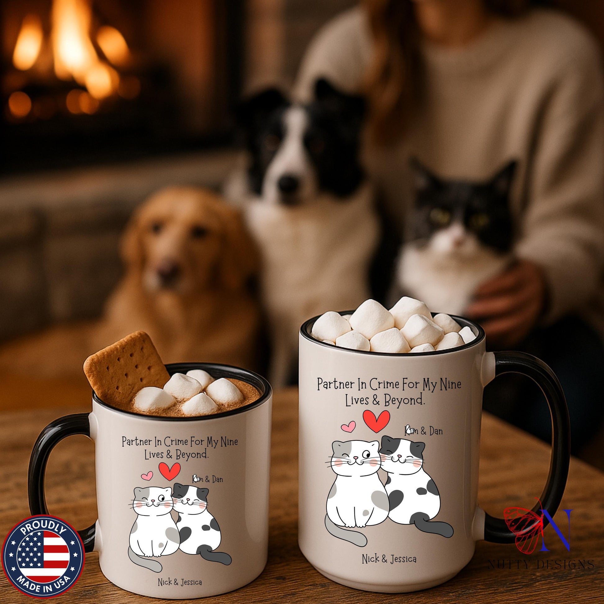 Partner In Crime For My Nine Lives And Beyond Mug Product Photo | Nutty Designs