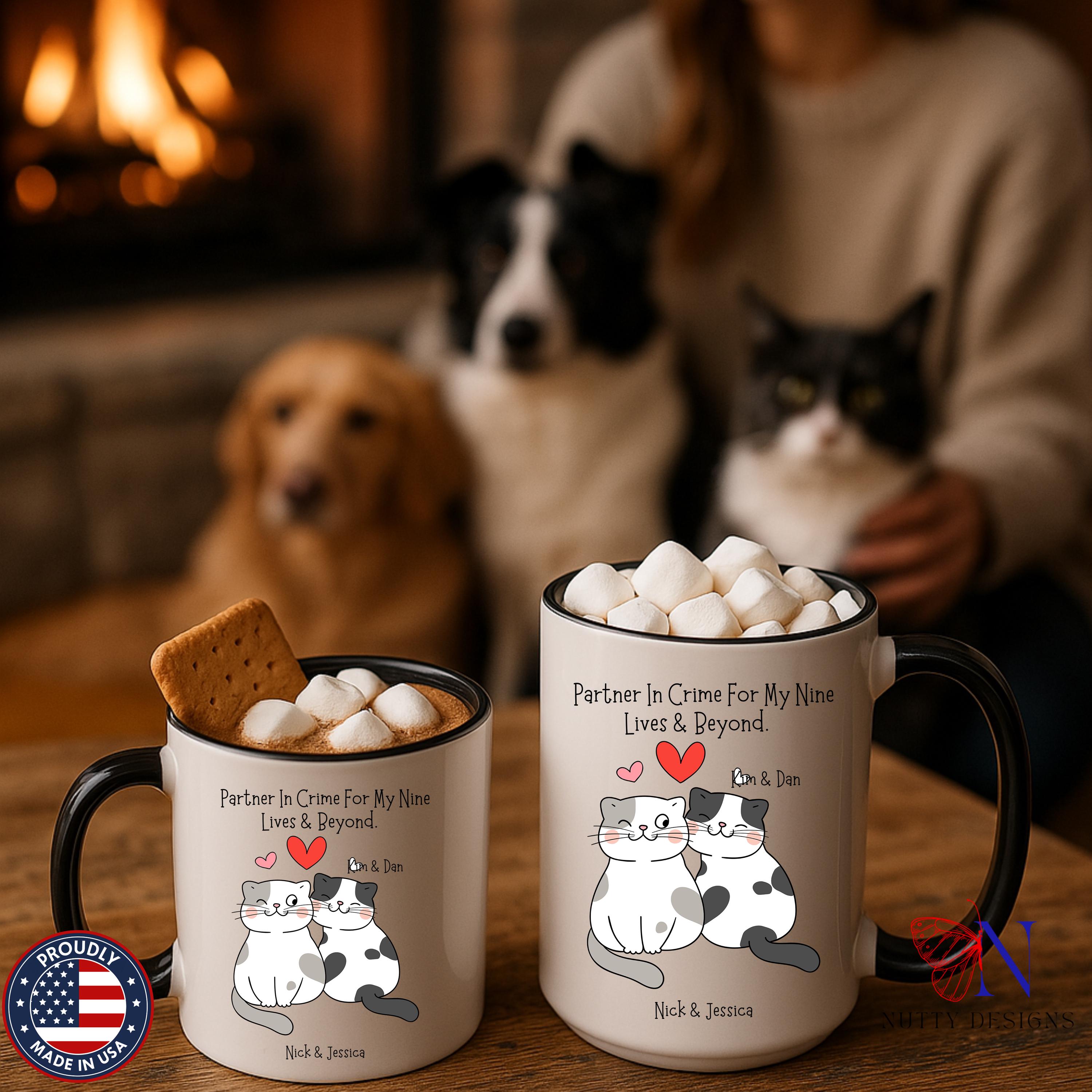 Partner In Crime For My Nine Lives And Beyond Mug Product Photo | Nutty Designs