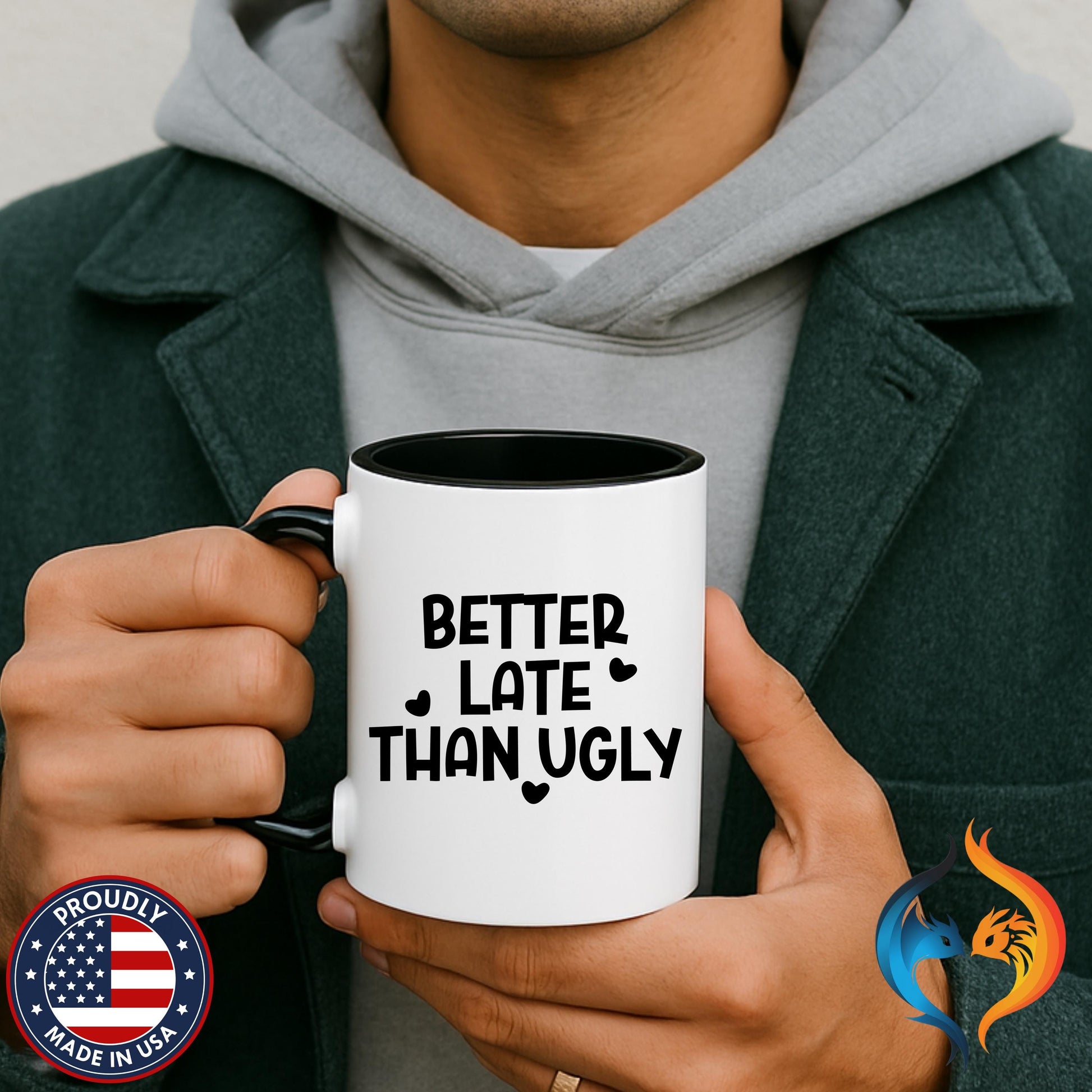 Better Late Than Ugly Mug Lifestyle Mockup | Nutty Designs