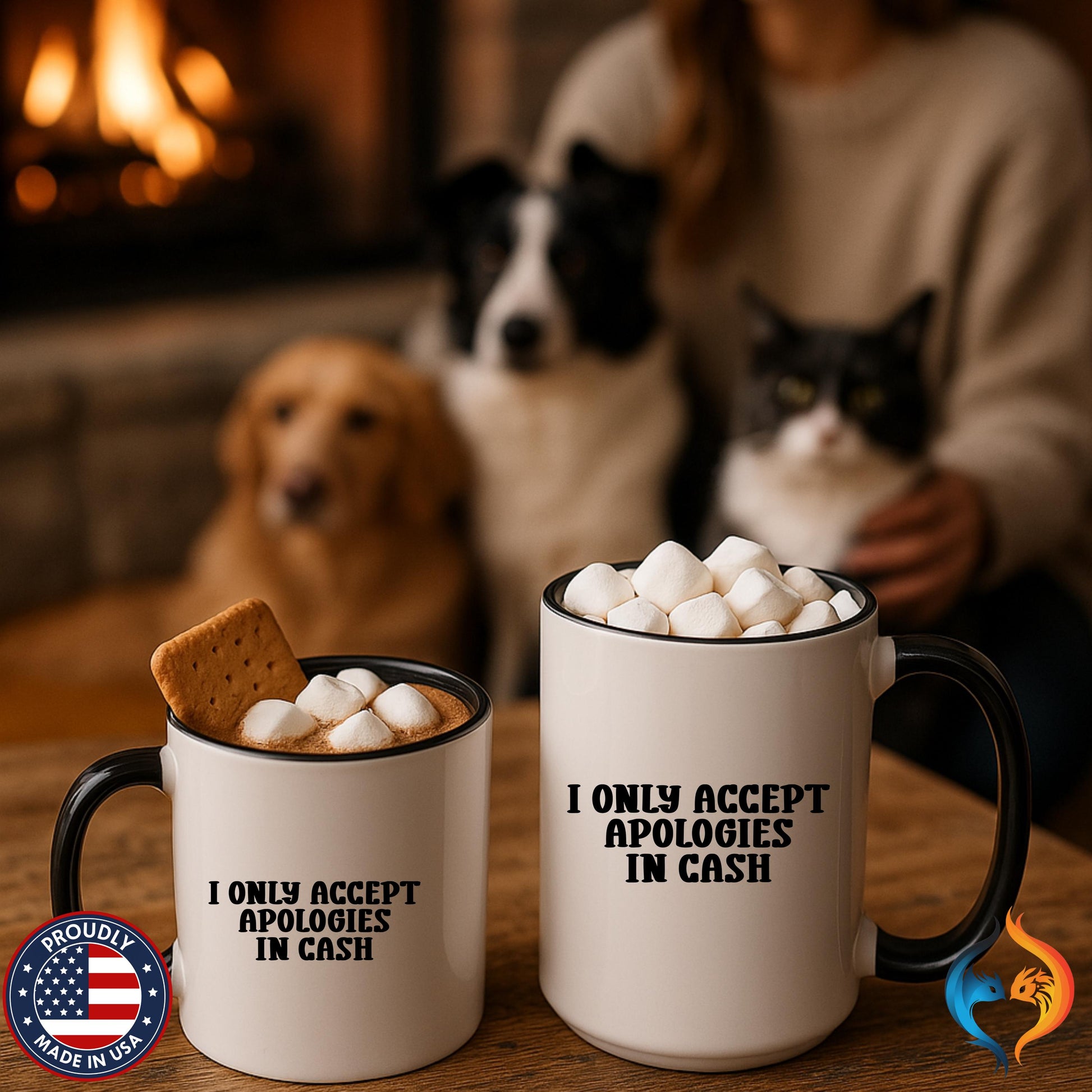 I Only Accept Apologies in Cash Mug Product Photo | Nutty Designs