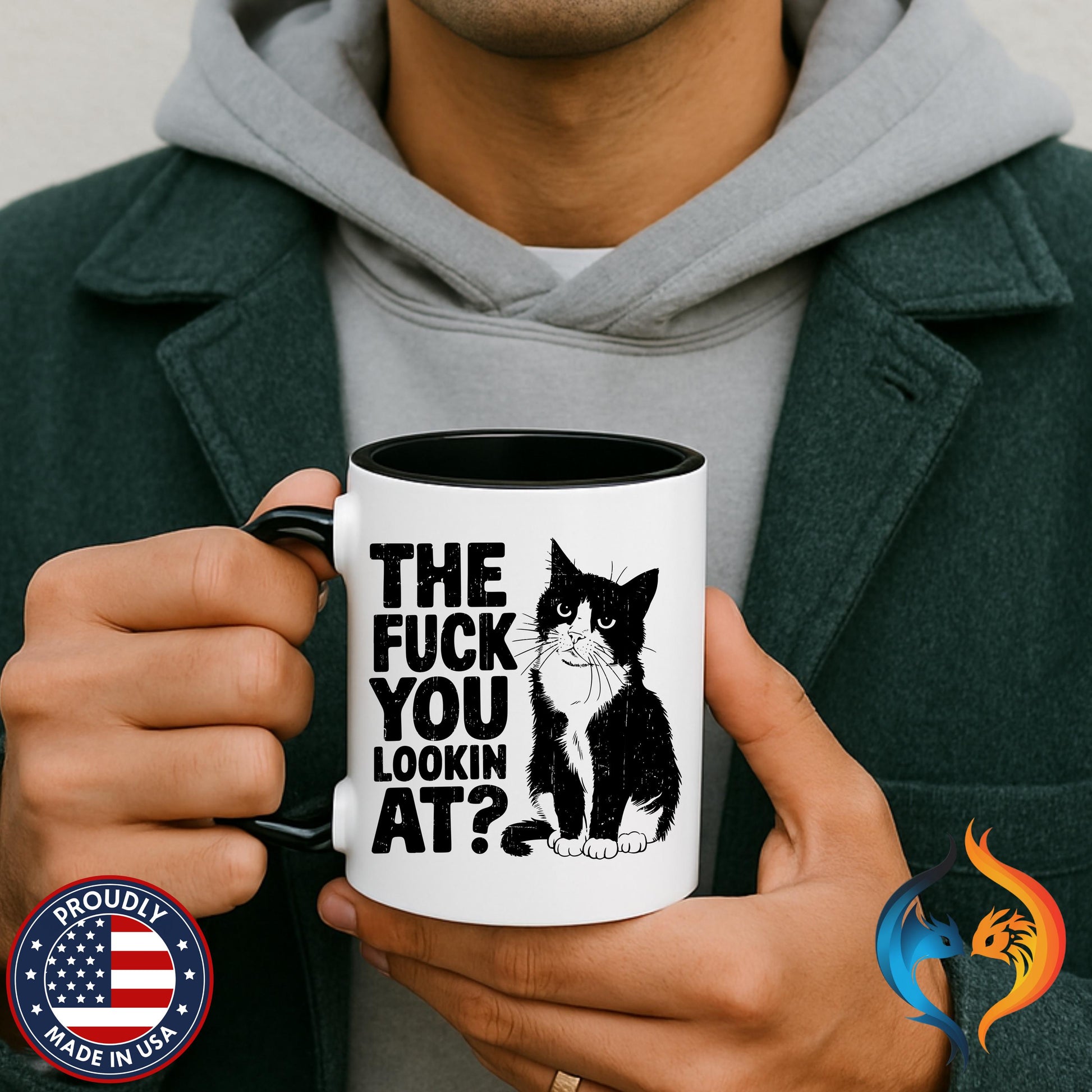 The FUCK You Lookin At Mug Product Photo | Nutty Designs