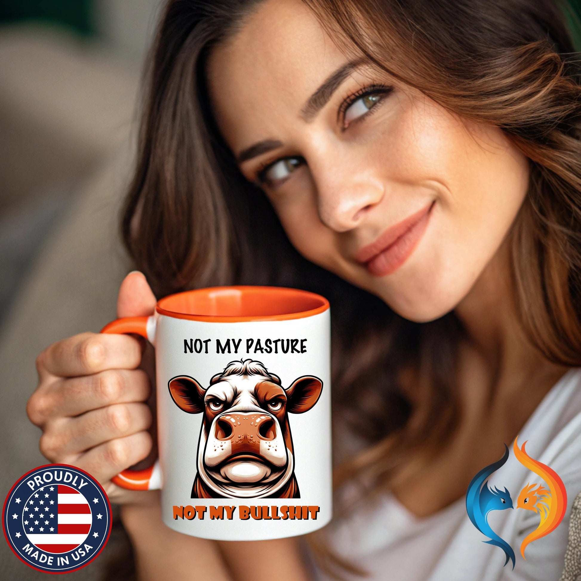 Not My Pasture Not My Bullshit Mug Product Photo | Nutty Designs