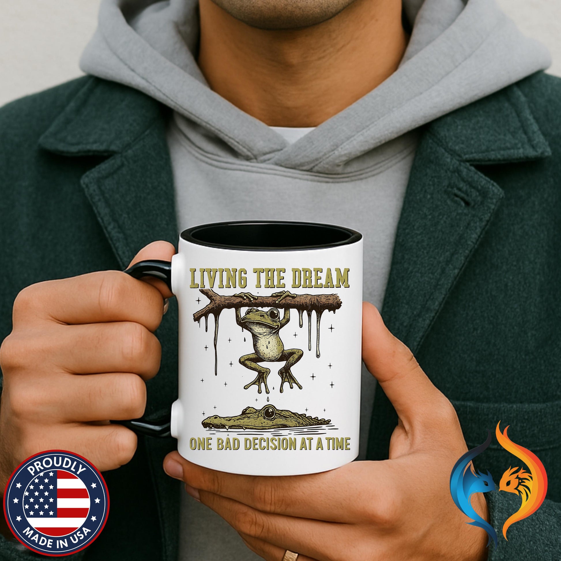 Living The Dream One Bad Decision Mug Product Photo | Nutty Designs