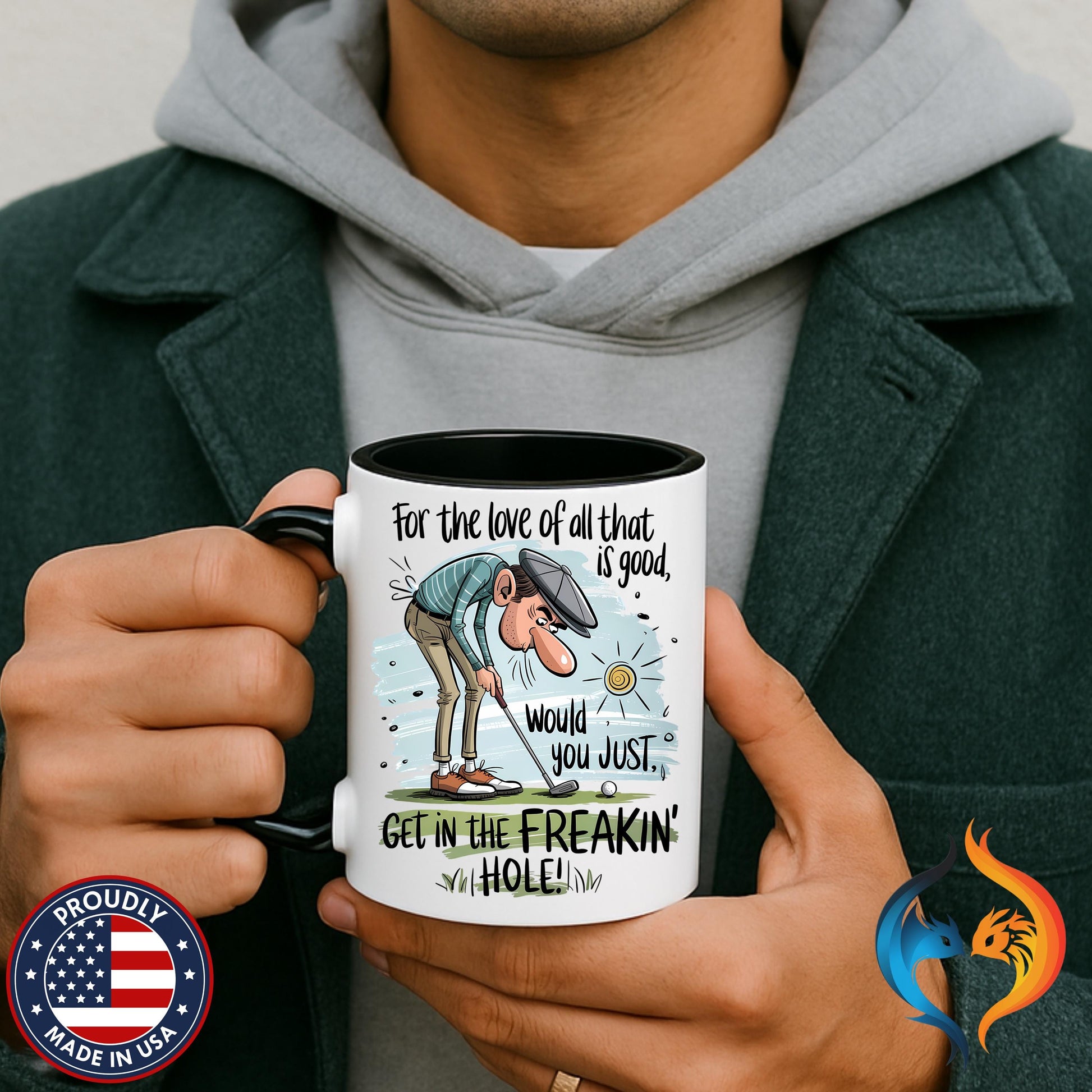 Get in the Freaking Hole Mug Lifestyle Mockup | Nutty Designs