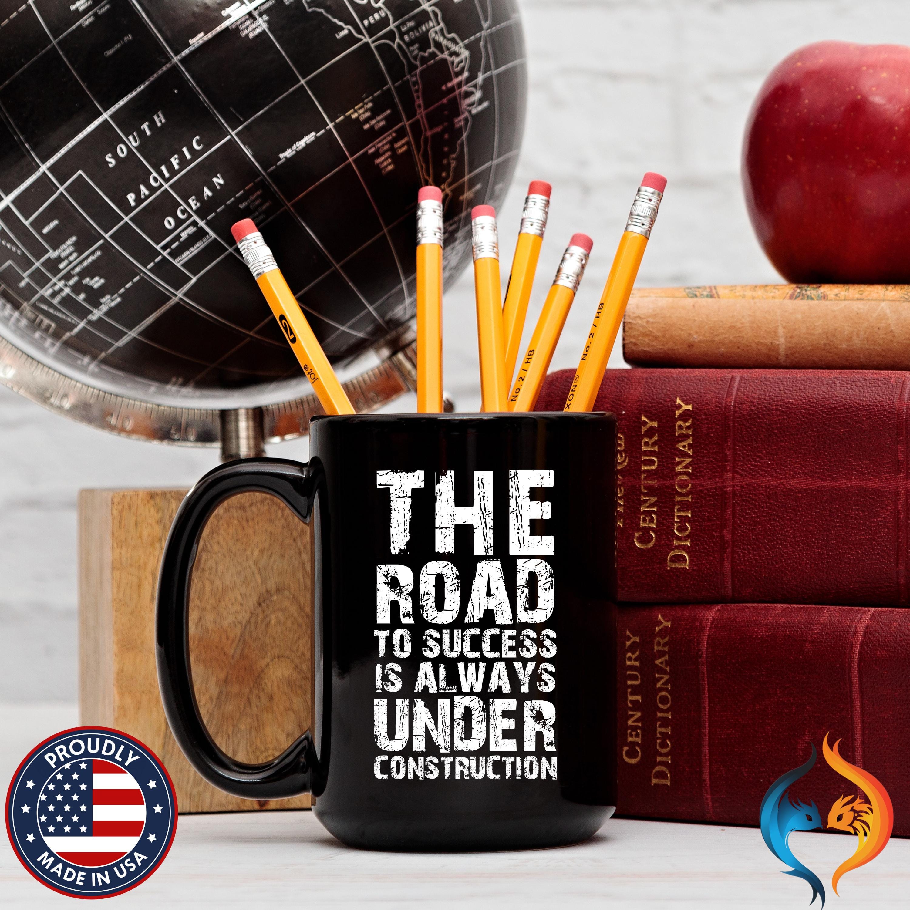 Road To Success is Always Under Construction Mug Lifestyle Mockup | Nutty Designs