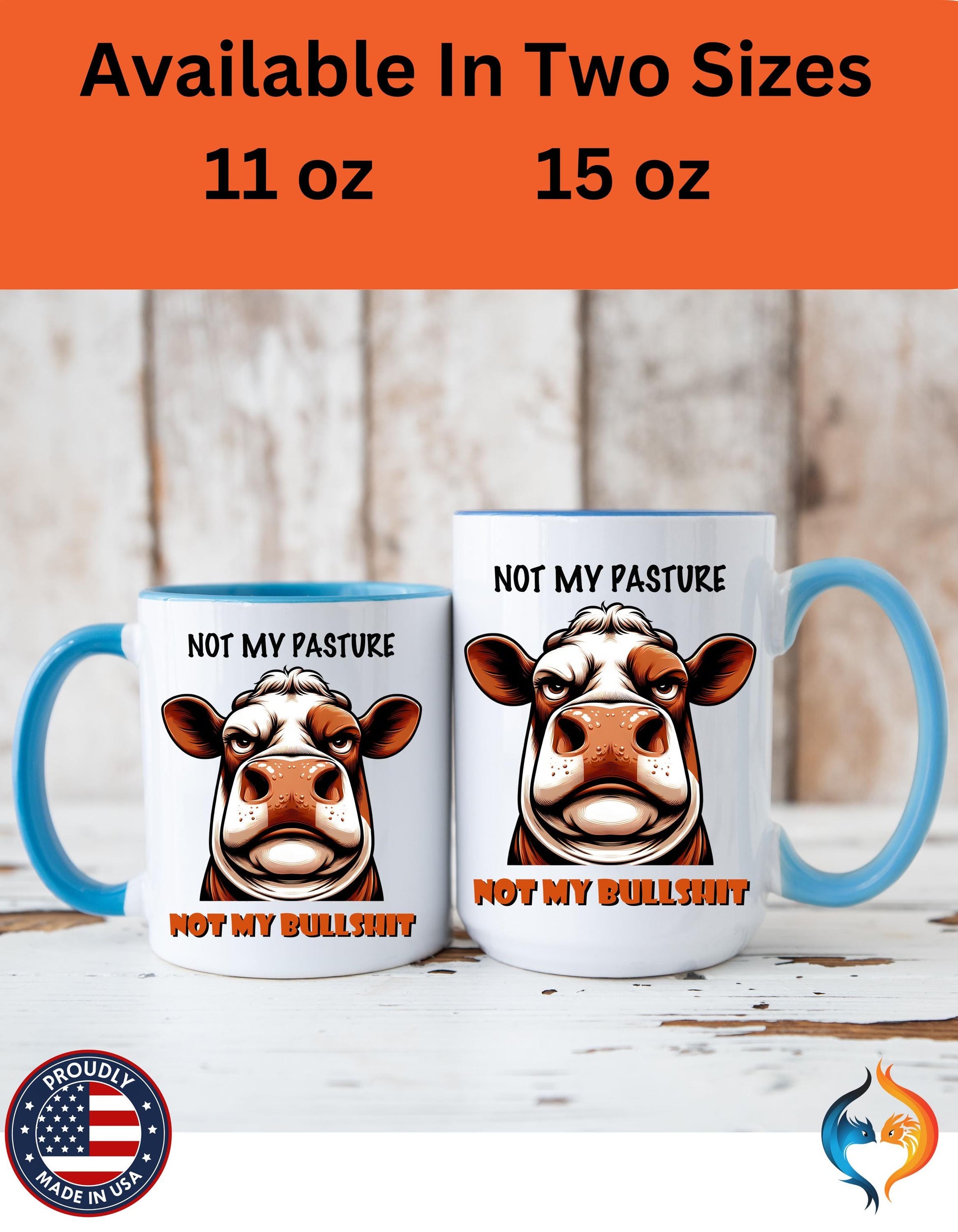 Not My Pasture Not My Bullshit Mug Product Photo | Nutty Designs