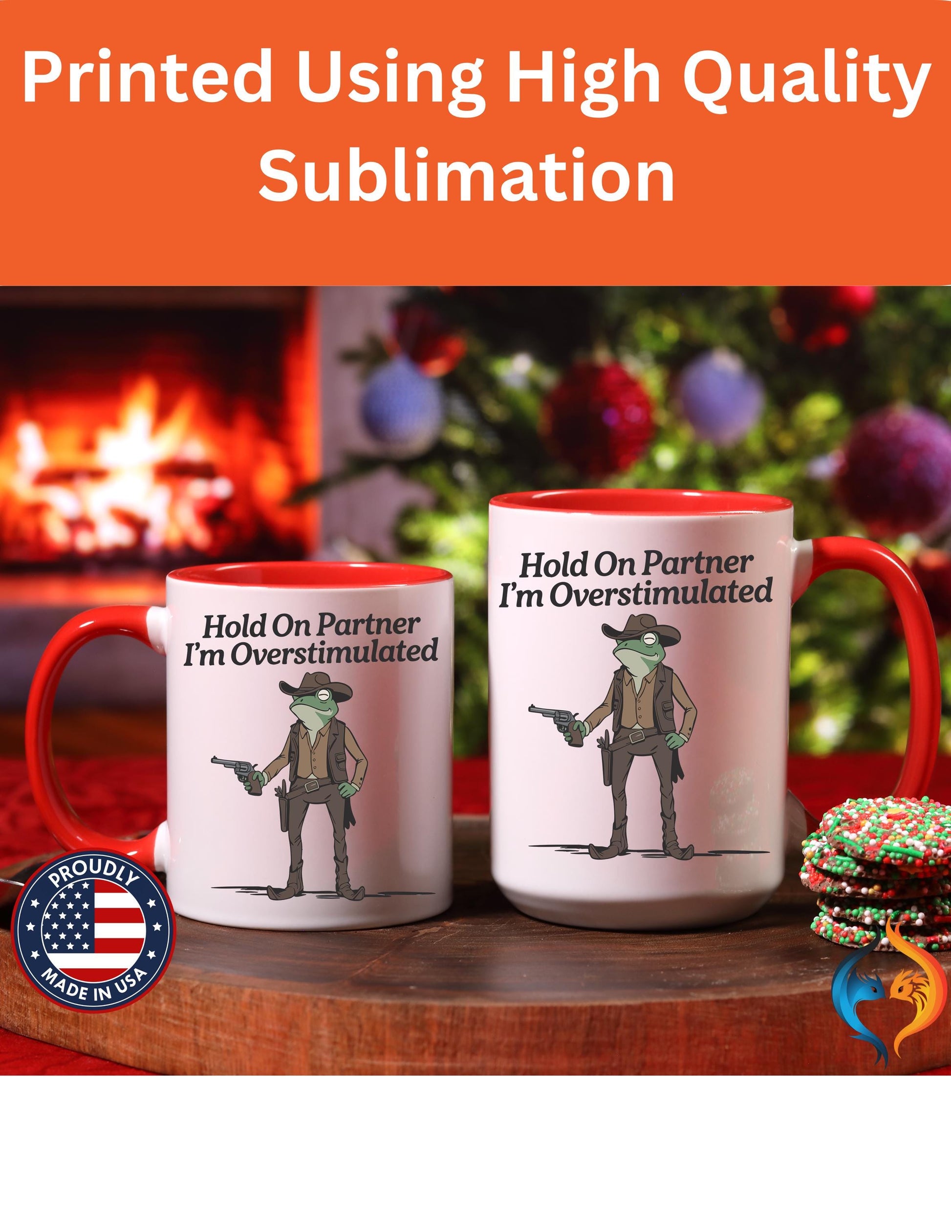 Hold On Partner Frog Mug Product Photo | Nutty Designs