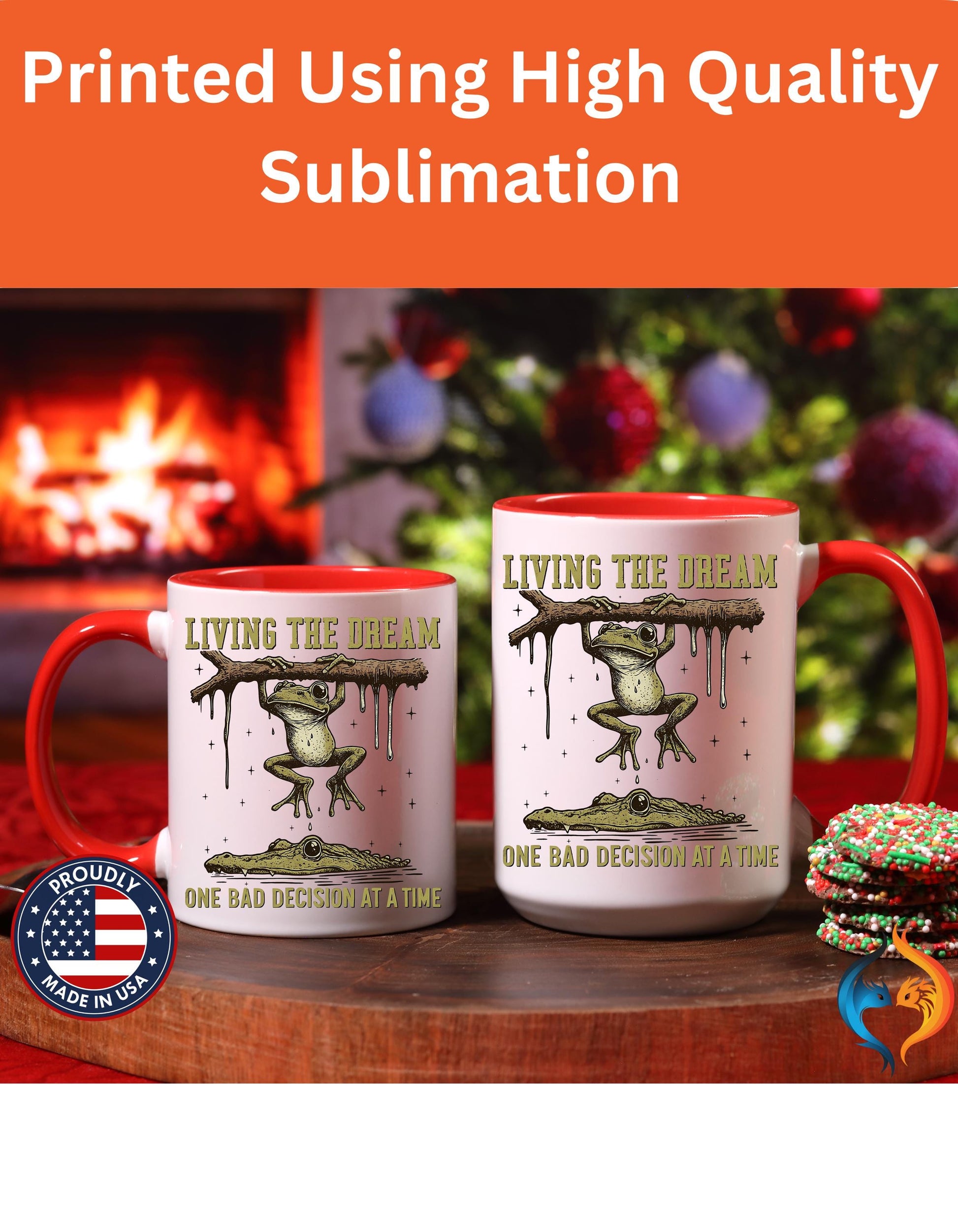 Living The Dream One Bad Decision Mug Product Photo | Nutty Designs