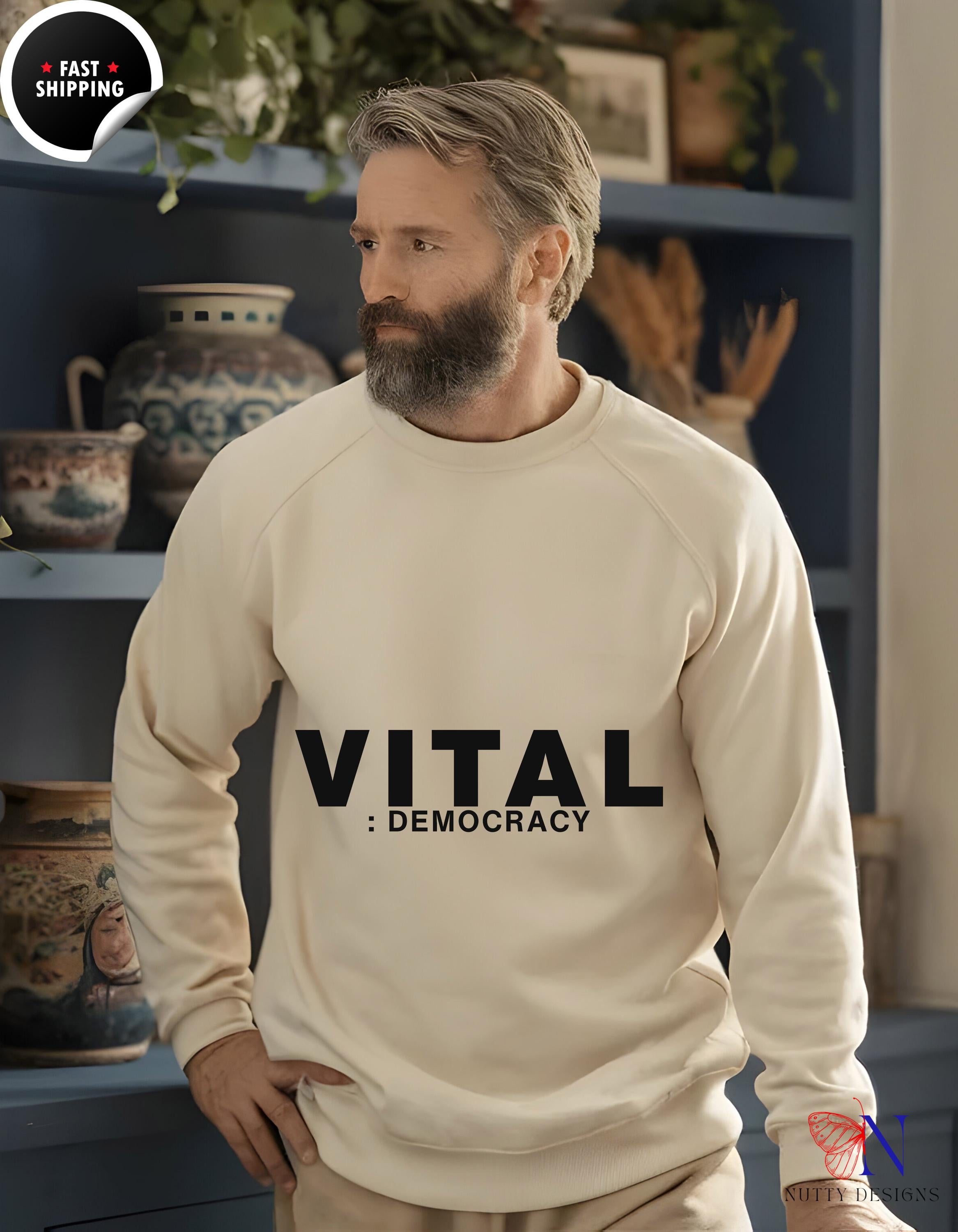 Activism Protest - Minimalist Crewneck Top Sweatshirt Lifestyle Mockup | Nutty Designs