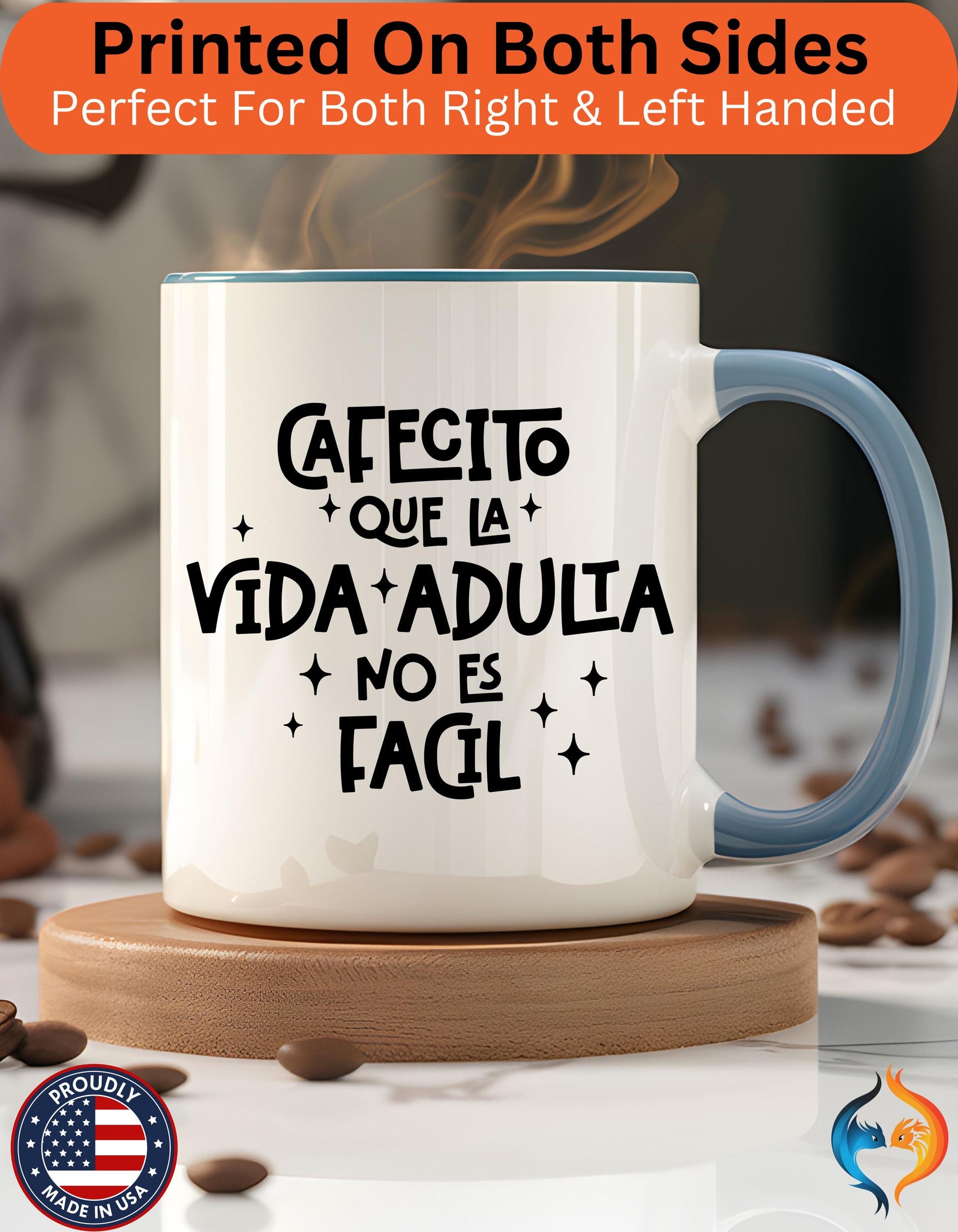 Cafecito Que La Vida Adulta No Es Fácil Mug Product Photo | Nutty Designs