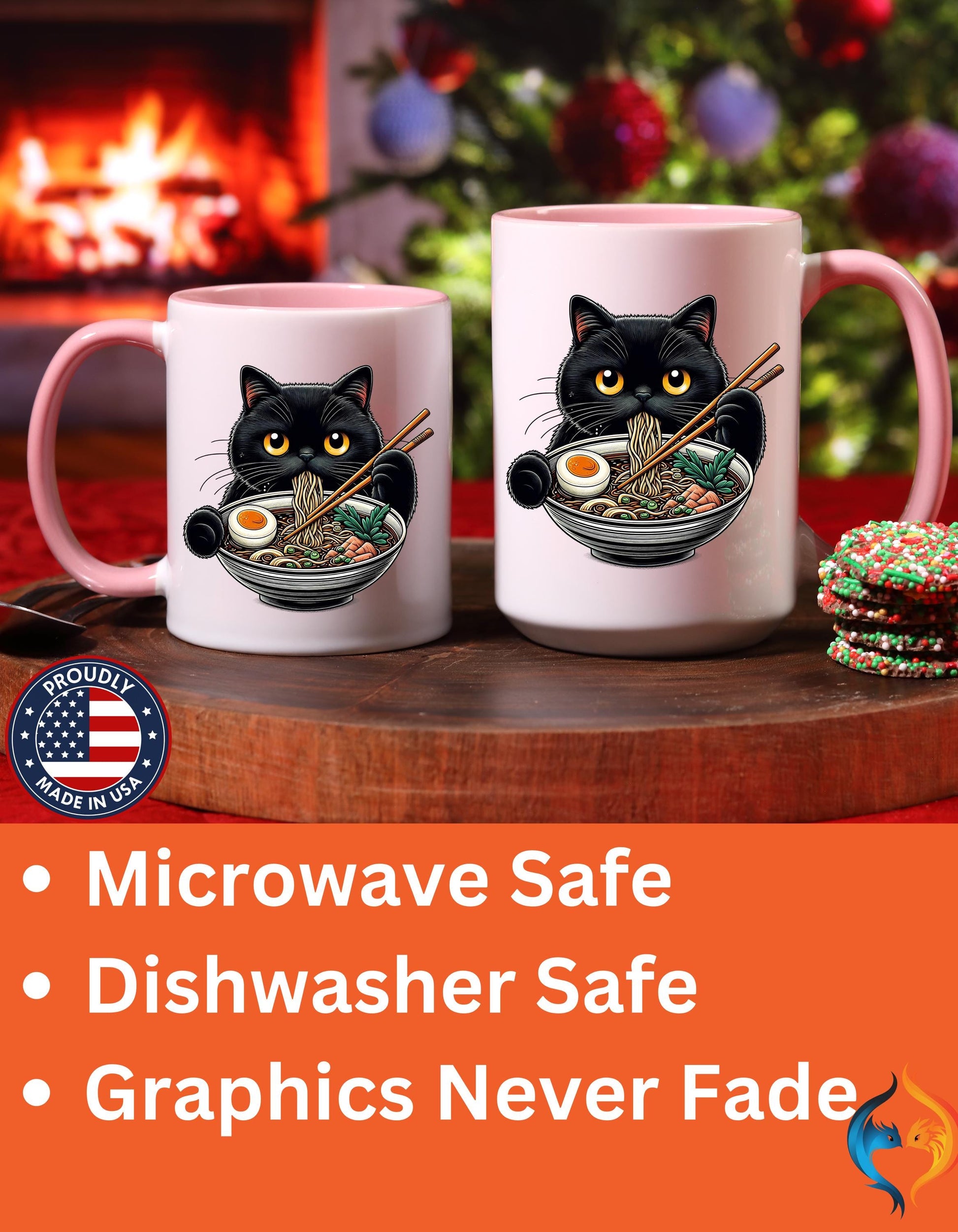 Raman Kitty Mug Product Photo | Nutty Designs
