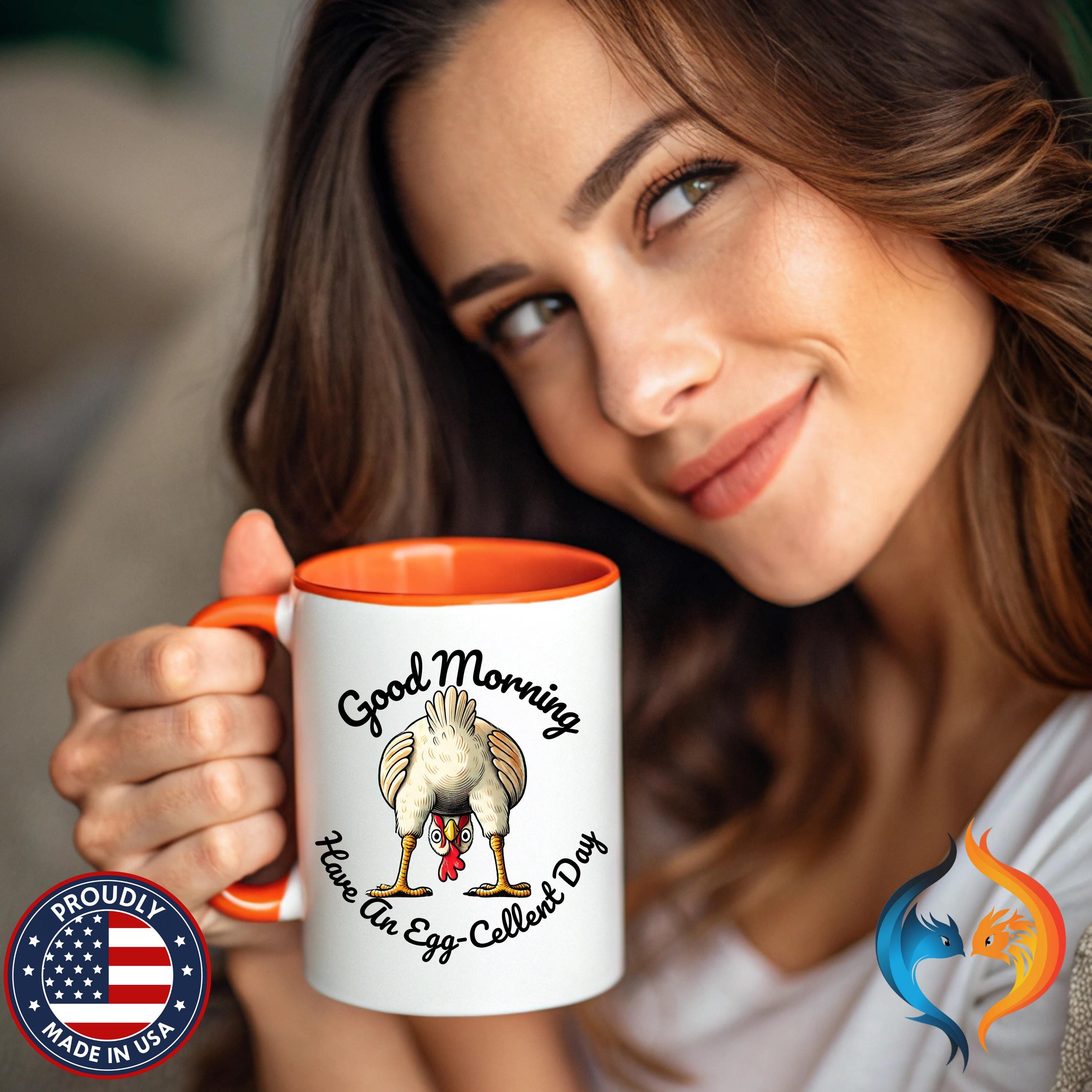 Good Morning Chicken Butt, Have An Egg-Cellent Day Mug Product Photo | Nutty Designs