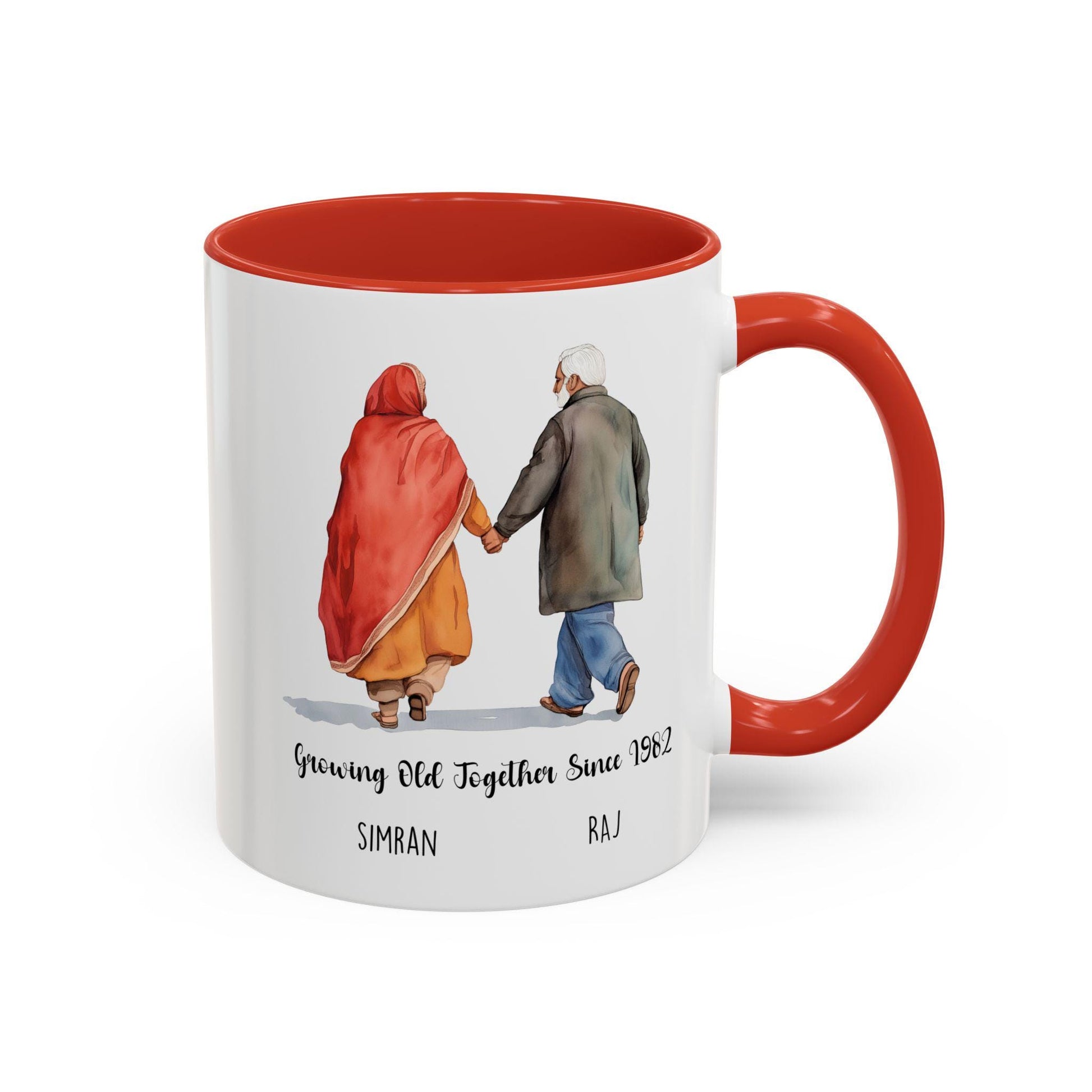 Growing Old Together Since Couple , Anniversary, Wedding Mug Product Photo | Nutty Designs