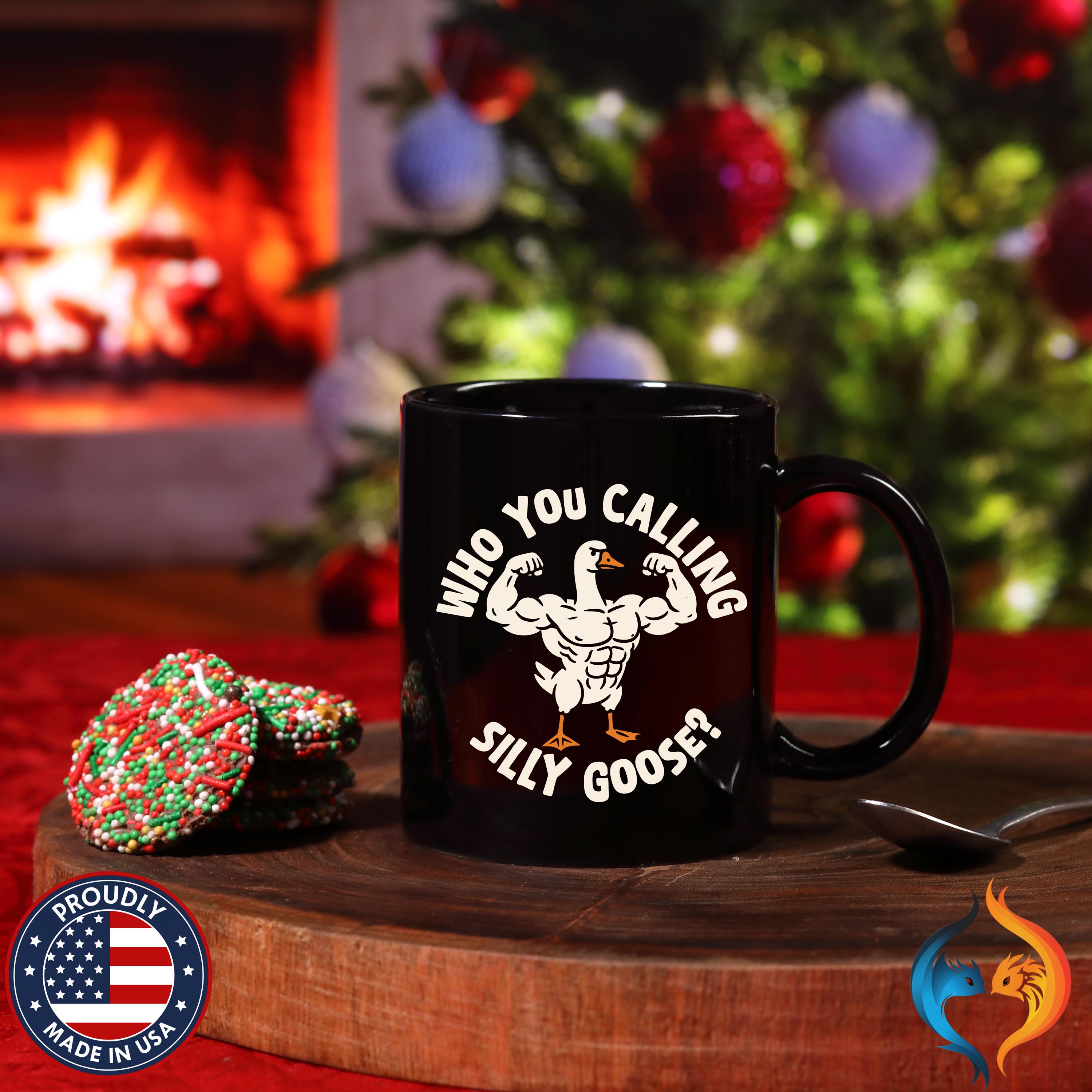 Who You Calling Silly Goose Mug Lifestyle Mockup | Nutty Designs