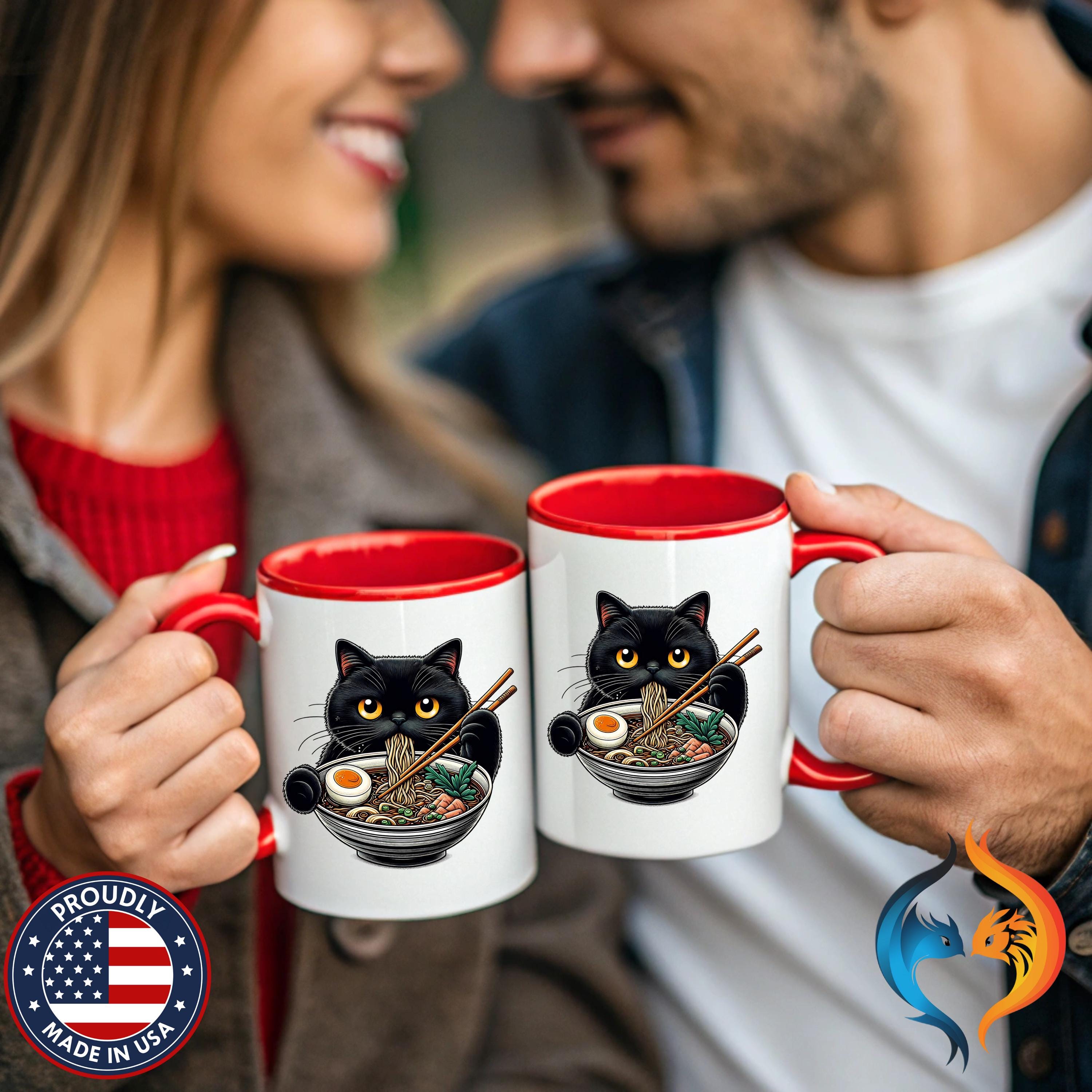 Raman Kitty Mug Product Photo | Nutty Designs