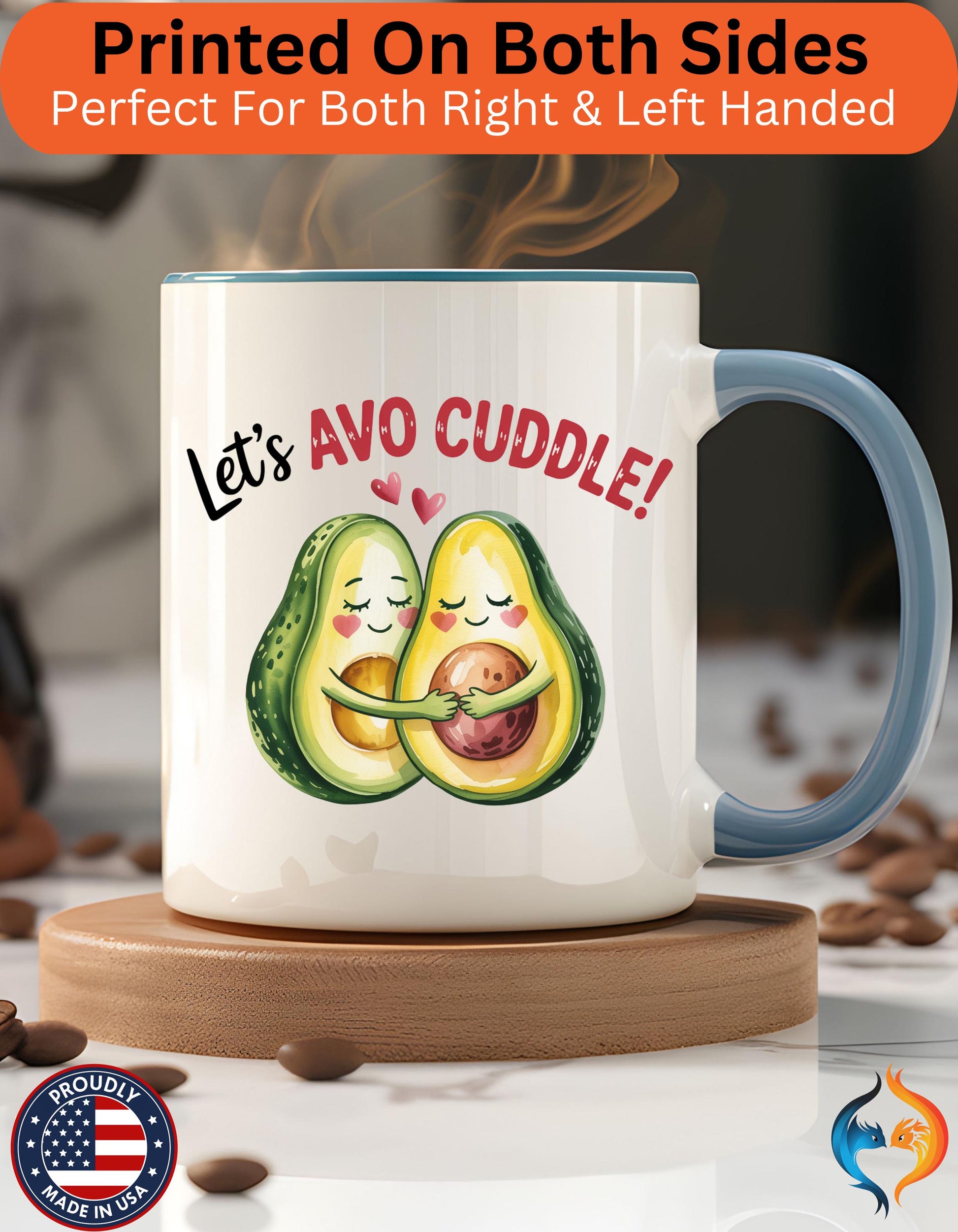 Let's Avo Cuddle Avocado Mug Product Photo | Nutty Designs