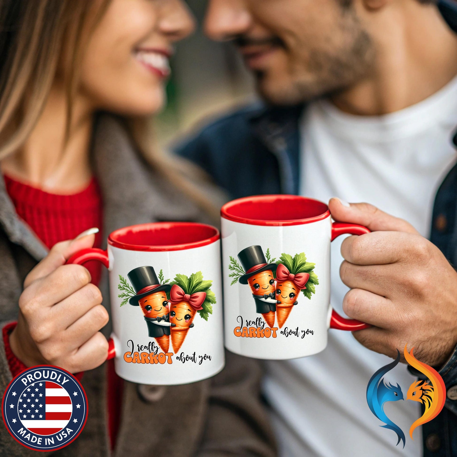 I Really Carrot About You Carrot Couple Mug Product Photo | Nutty Designs