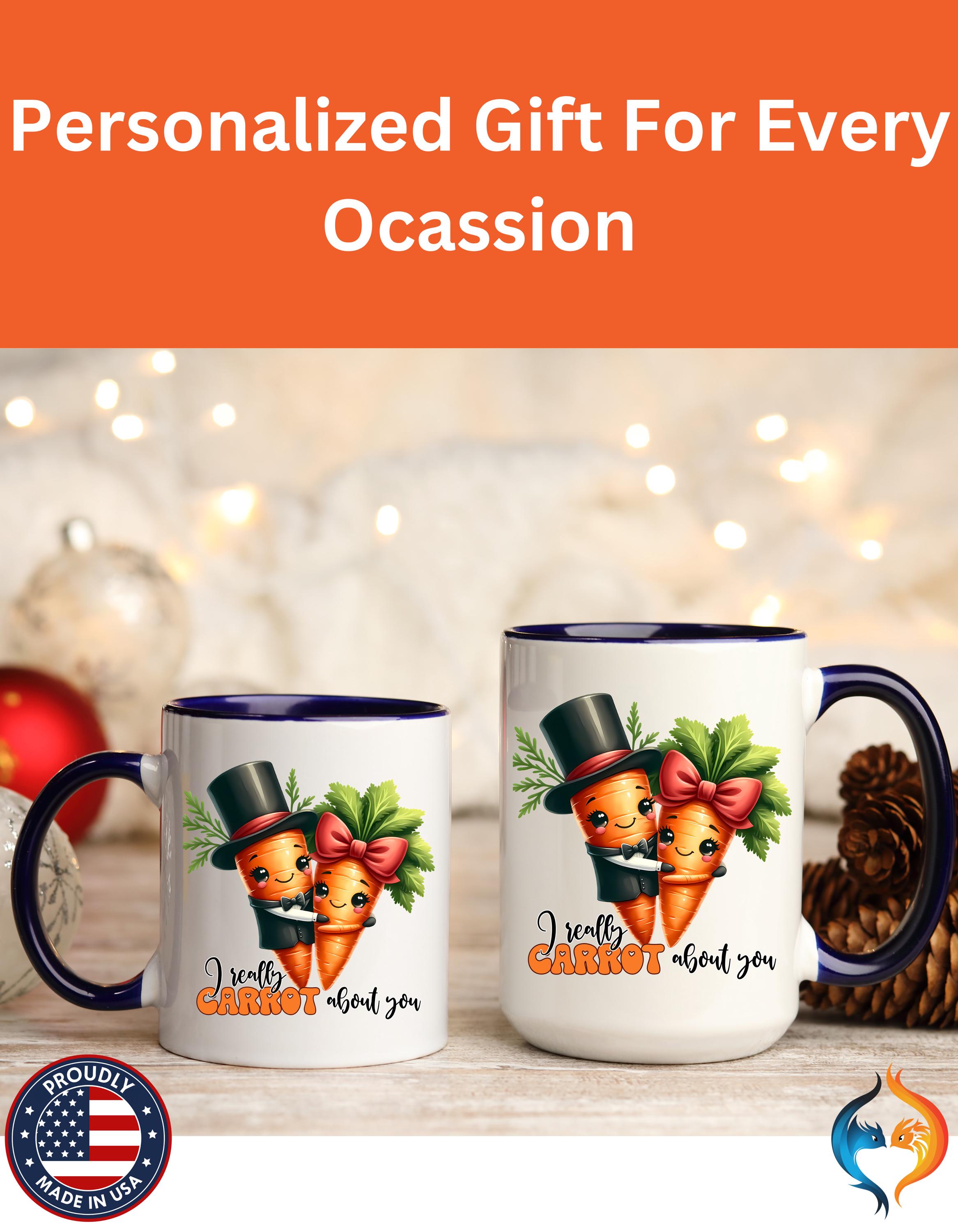 I Really Carrot About You Carrot Couple Mug Product Photo | Nutty Designs