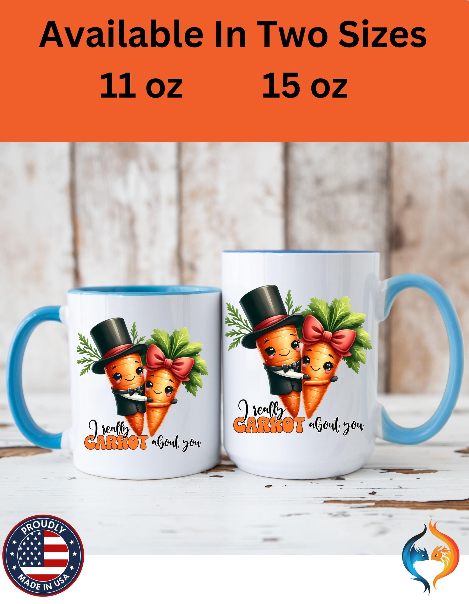 I Really Carrot About You Carrot Couple Mug Product Photo | Nutty Designs