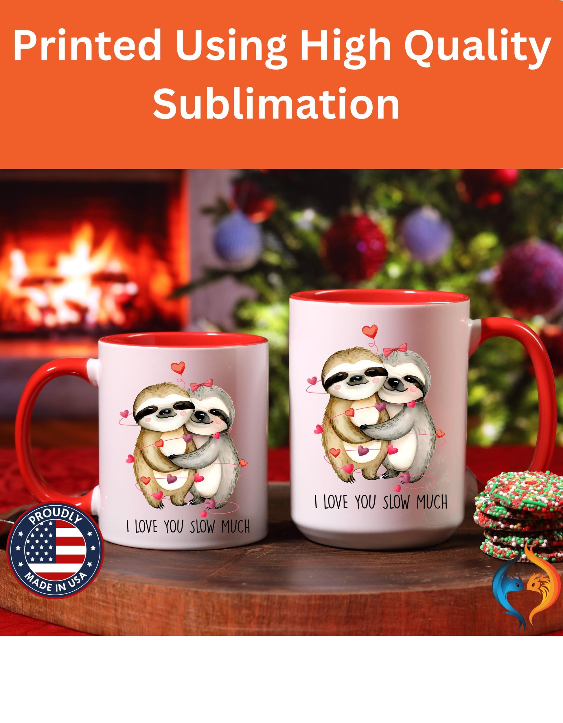 I Love You Slow Much sloth couple Mug Product Photo | Nutty Designs