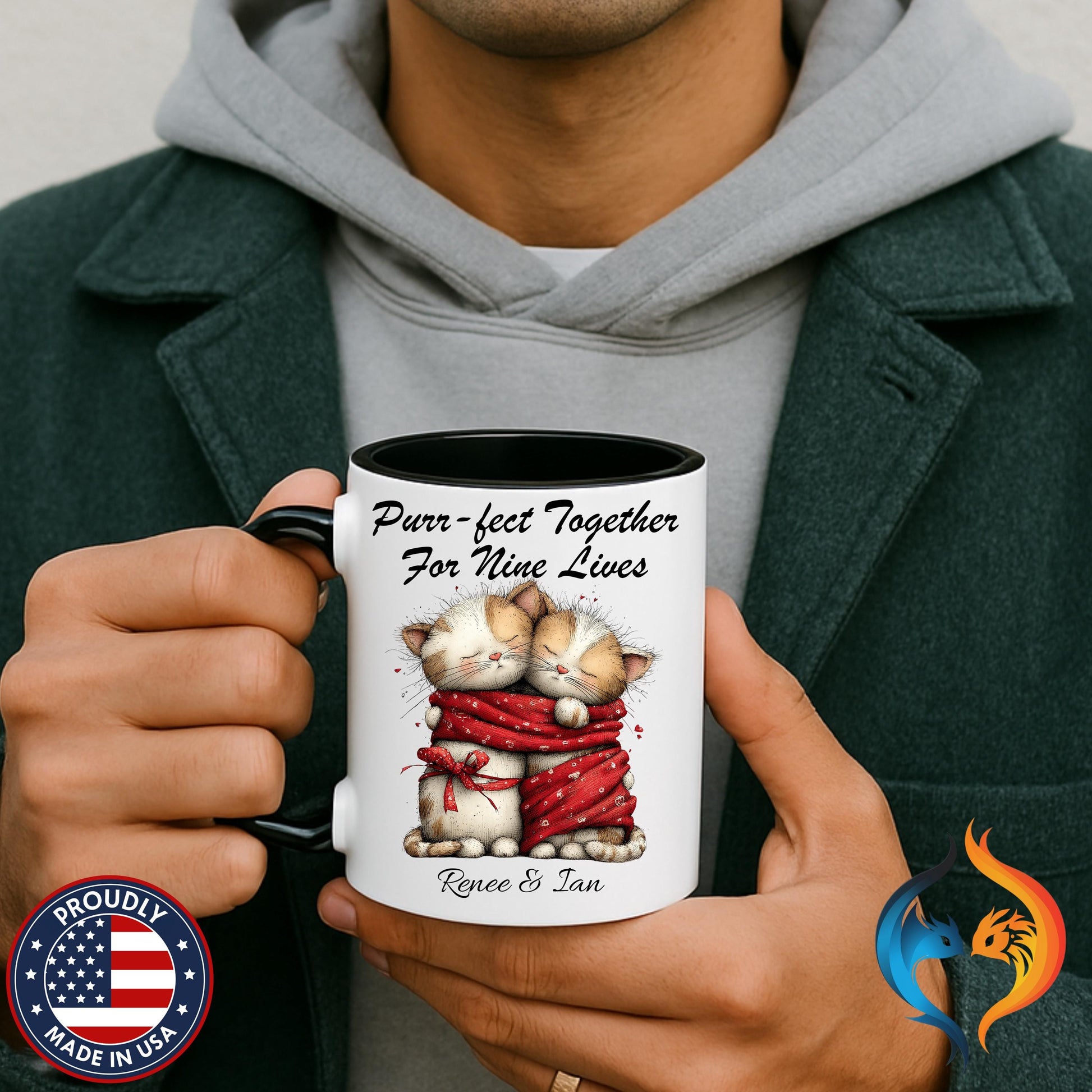 Purr fect Together For Nine Lives Mug Product Photo | Nutty Designs