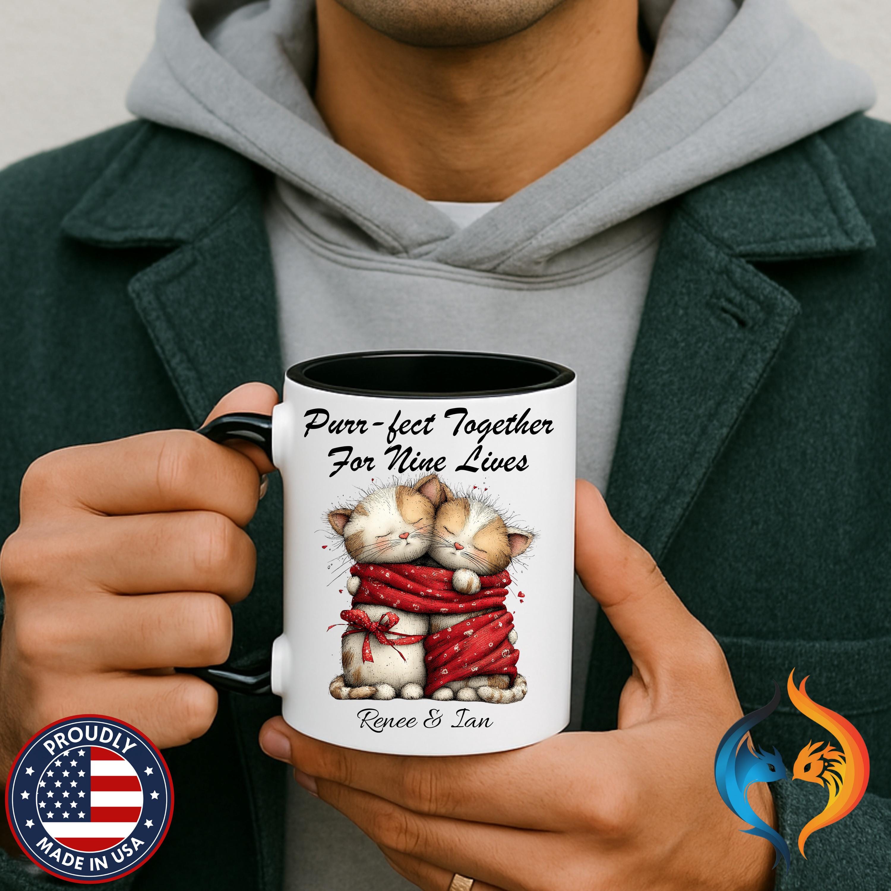 Purr fect Together For Nine Lives Mug Product Photo | Nutty Designs