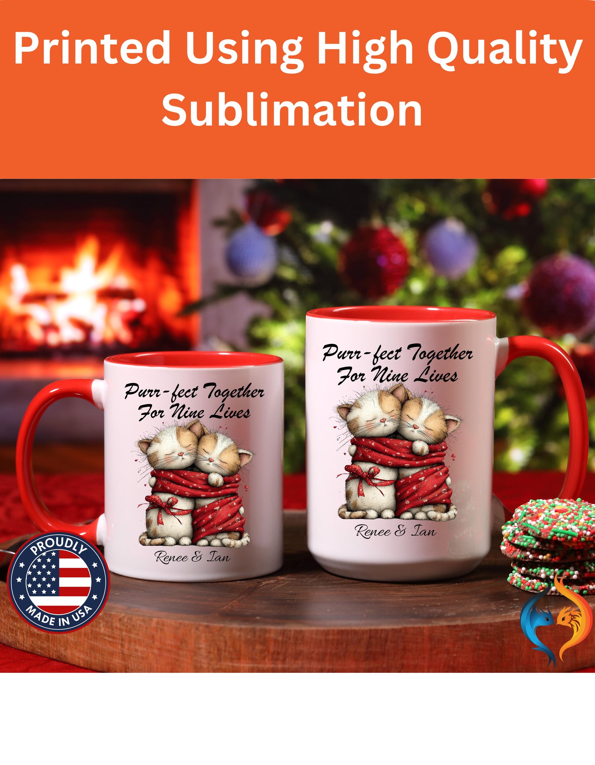 Purr fect Together For Nine Lives Mug Product Photo | Nutty Designs