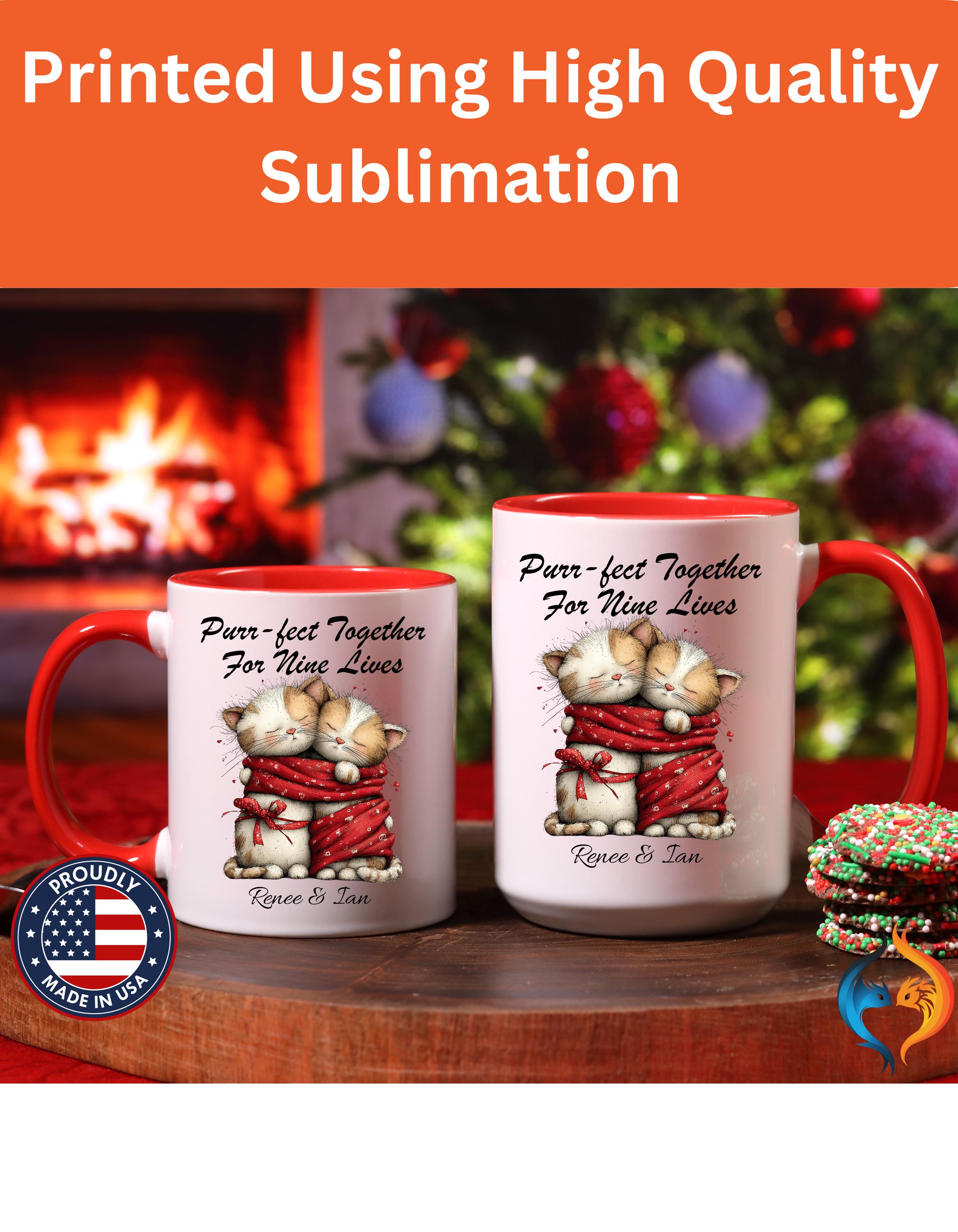 Purr fect Together For Nine Lives Mug Product Photo | Nutty Designs