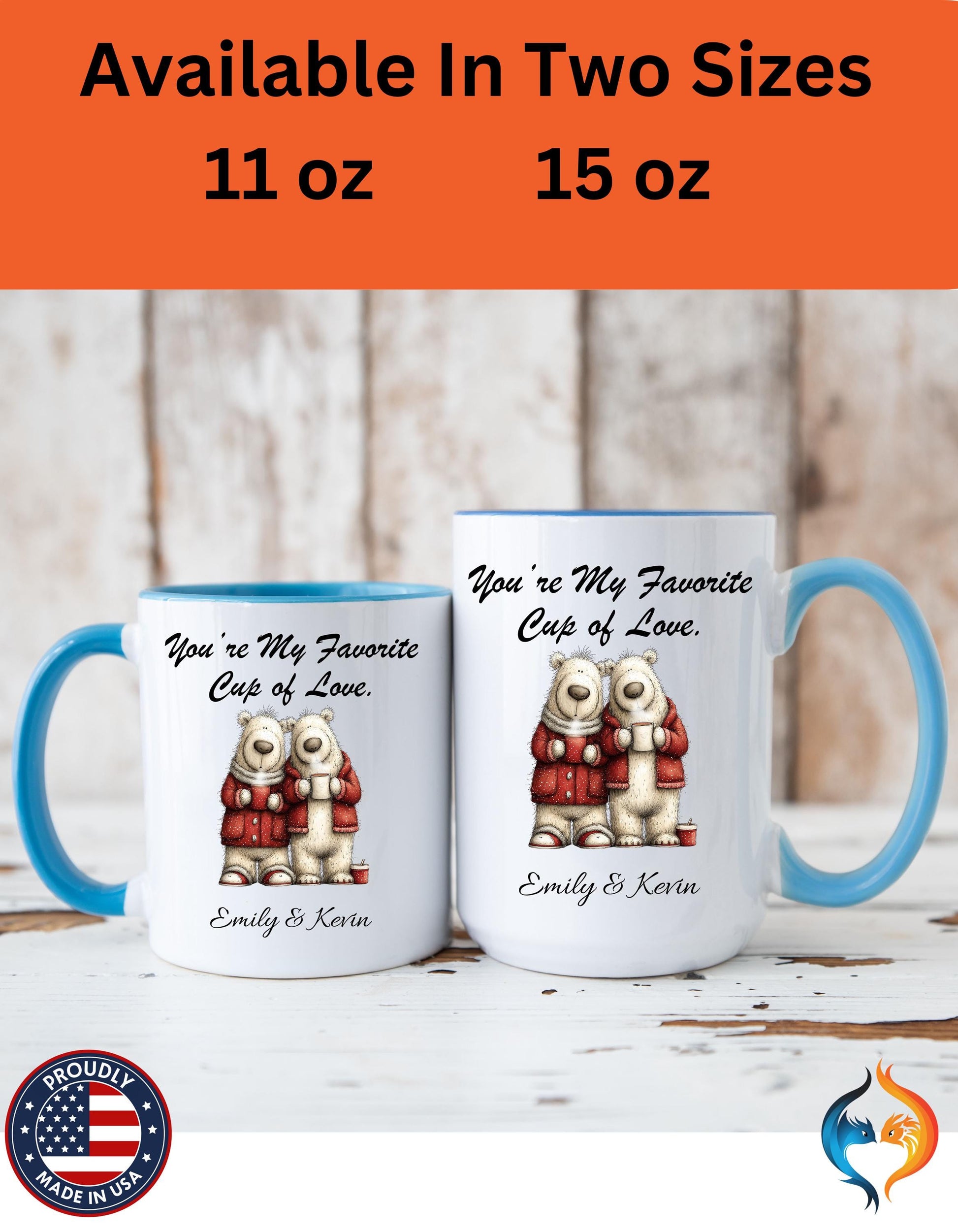 You Are My Favorite Cup of Love Bear Couple Valentine Mug Product Photo | Nutty Designs