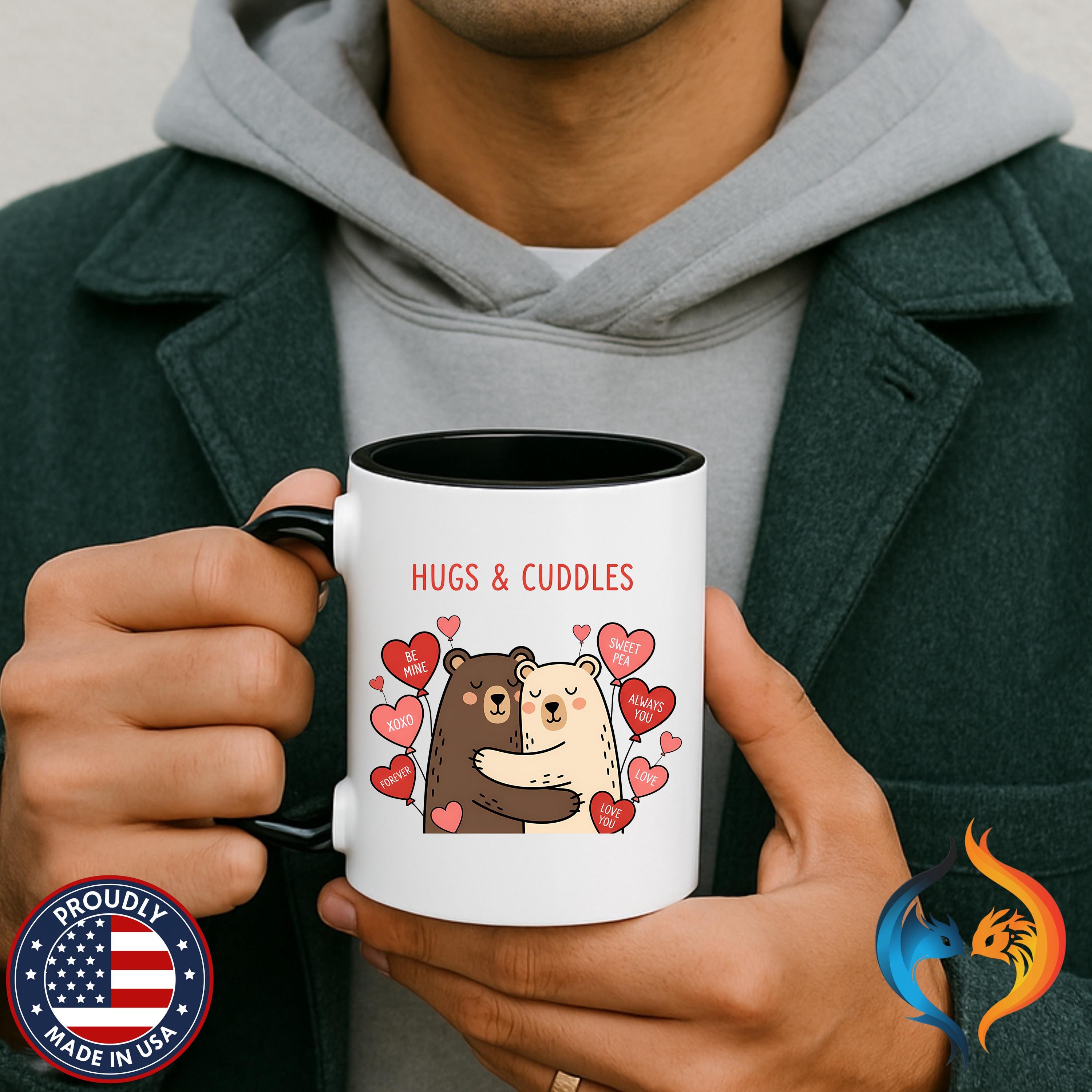 Hugs & Cuddles Bear Couple Mug Product Photo | Nutty Designs