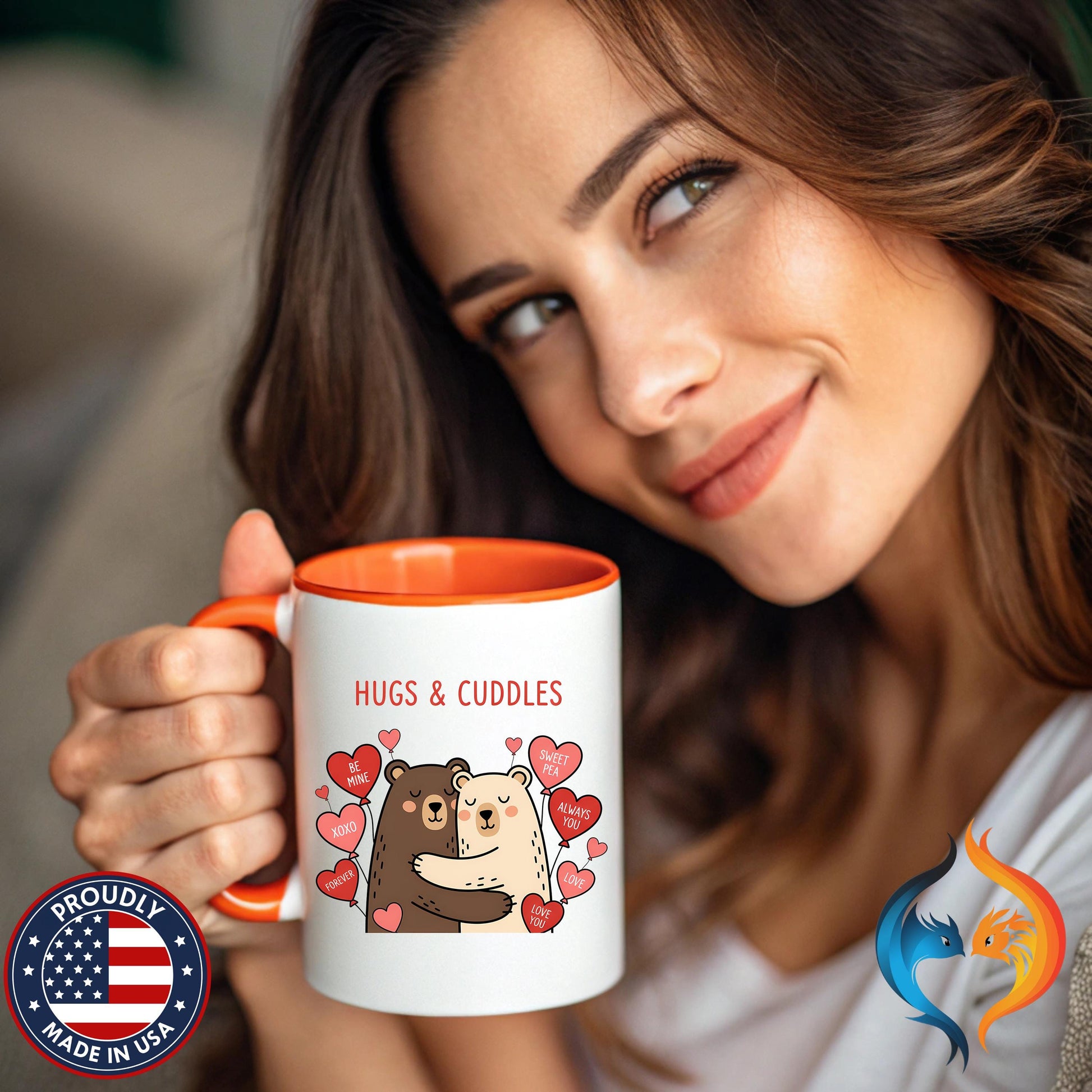 Hugs & Cuddles Bear Couple Mug Product Photo | Nutty Designs