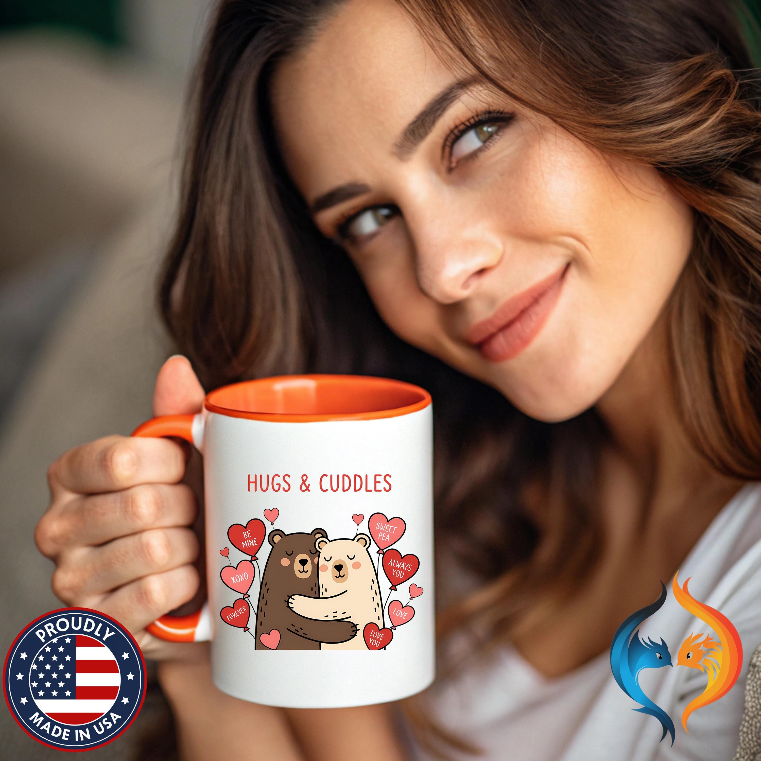 Hugs & Cuddles Bear Couple Mug Product Photo | Nutty Designs