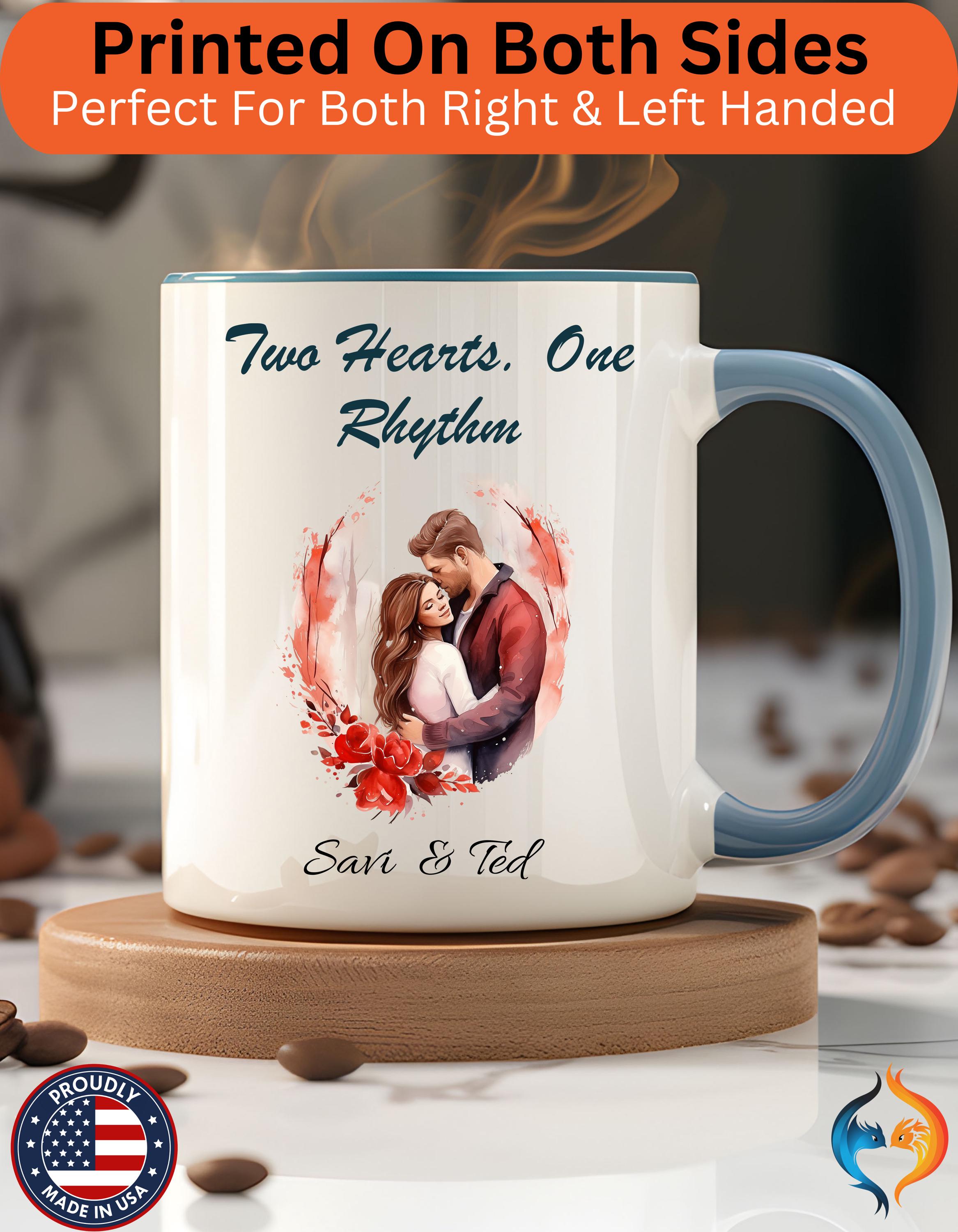Two Hearts One Rhythm Mug Product Photo | Nutty Designs