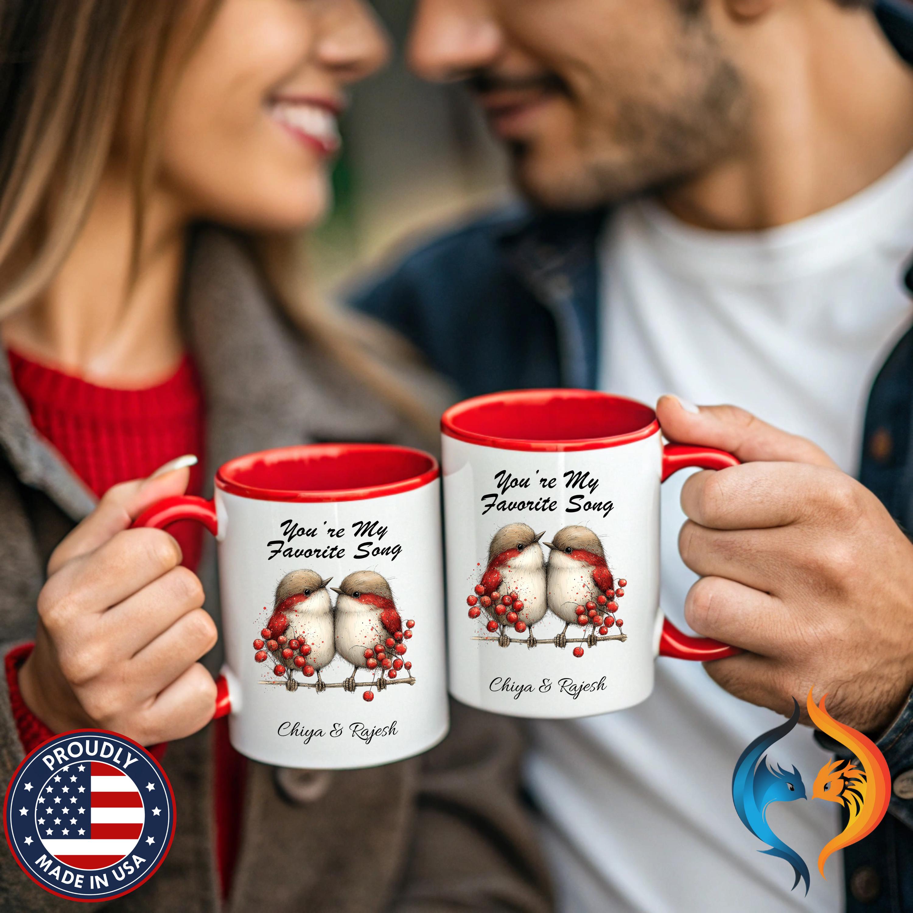 You Are My Favorite Song Robin Couple , Valentine's Day Love Mug Product Photo | Nutty Designs