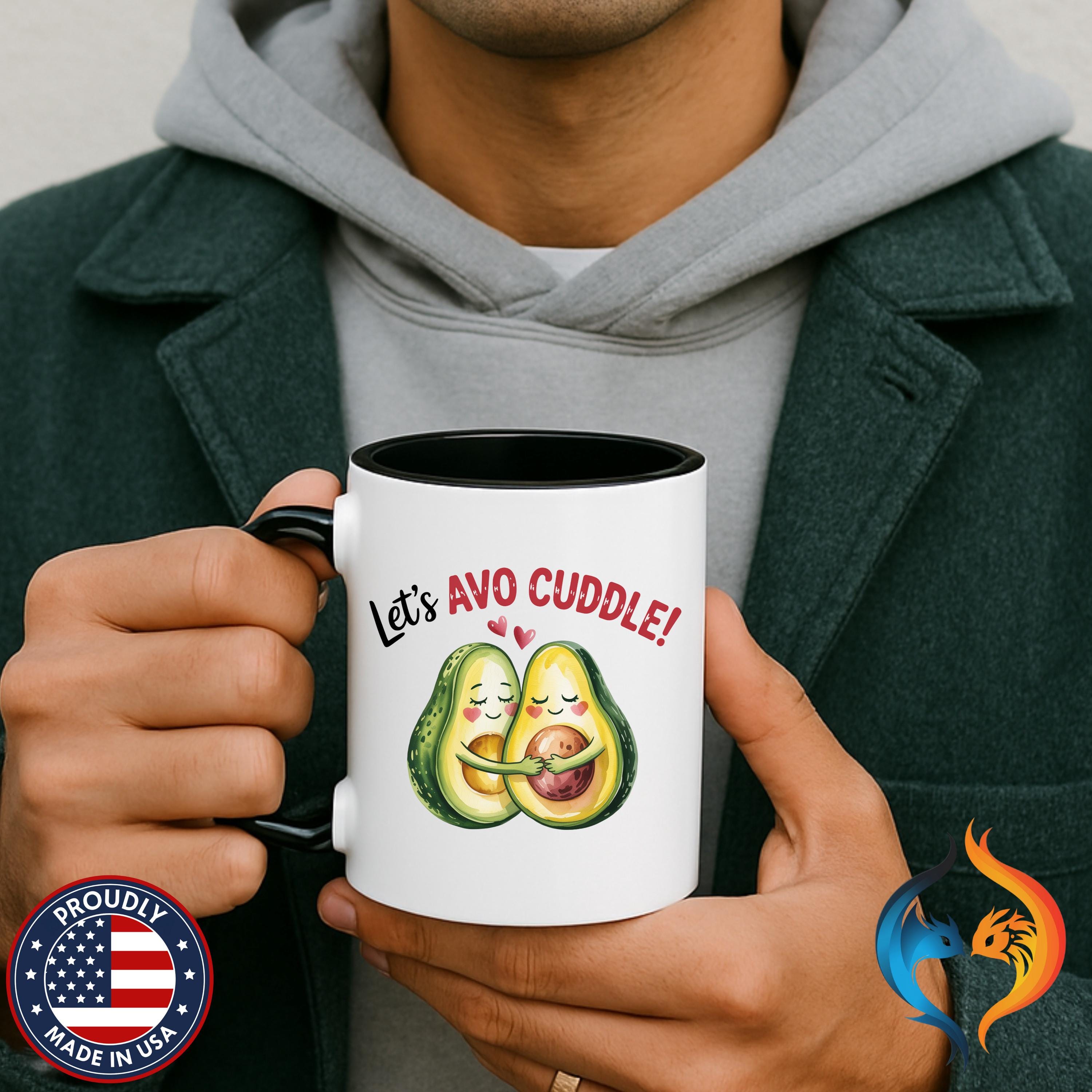 Let's Avo Cuddle Avocado Mug Product Photo | Nutty Designs