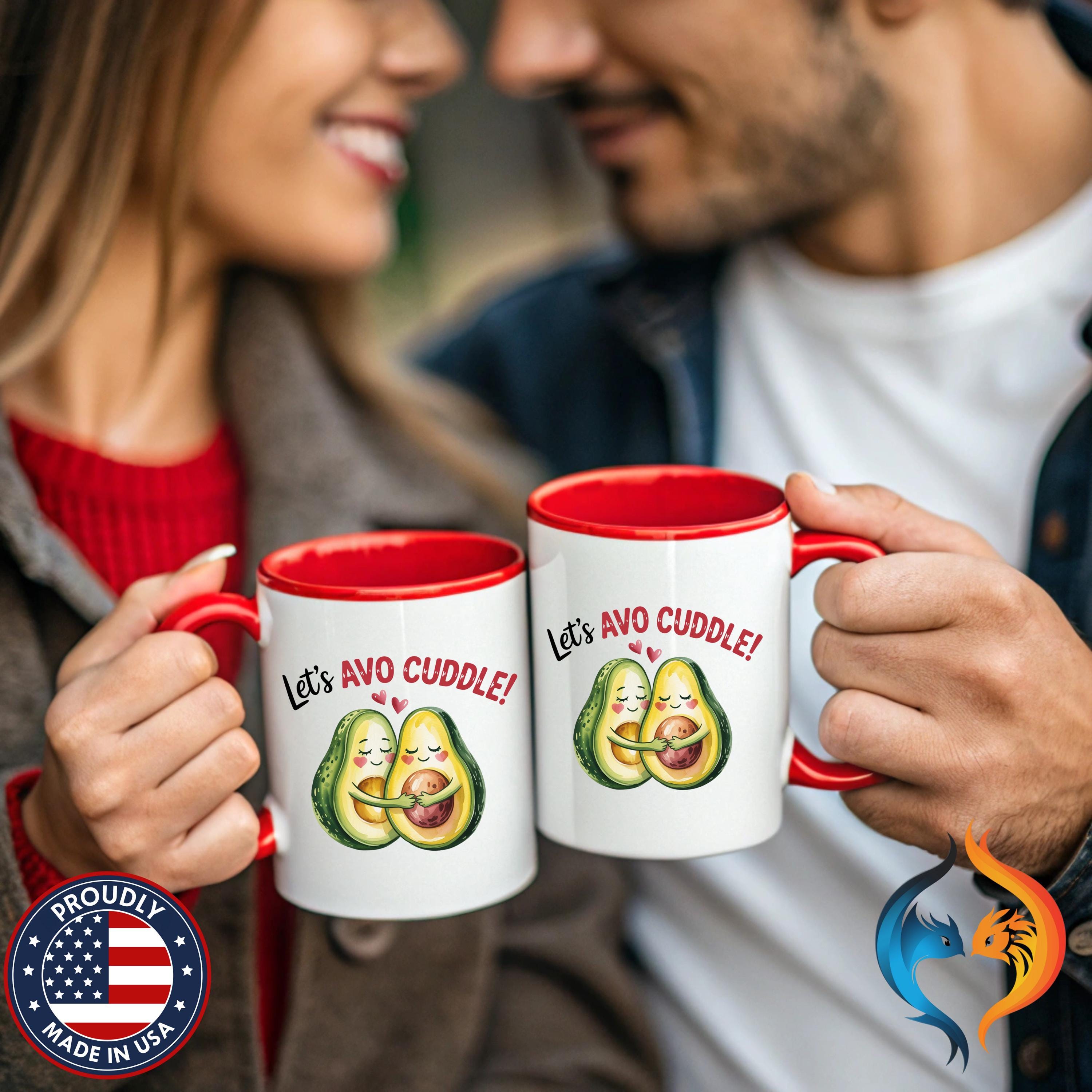 Let's Avo Cuddle Avocado Mug Product Photo | Nutty Designs