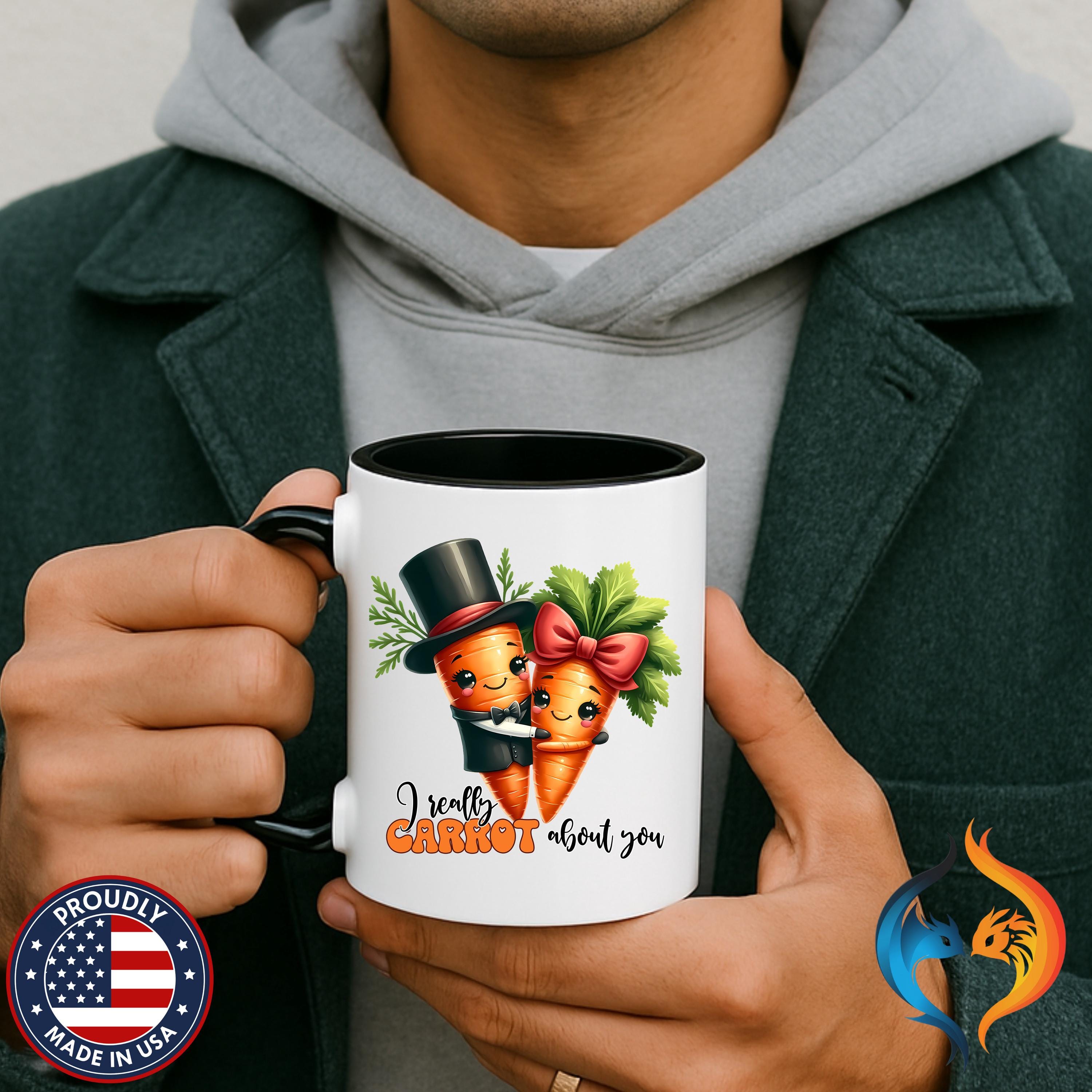 I Really Carrot About You Carrot Couple Mug Product Photo | Nutty Designs