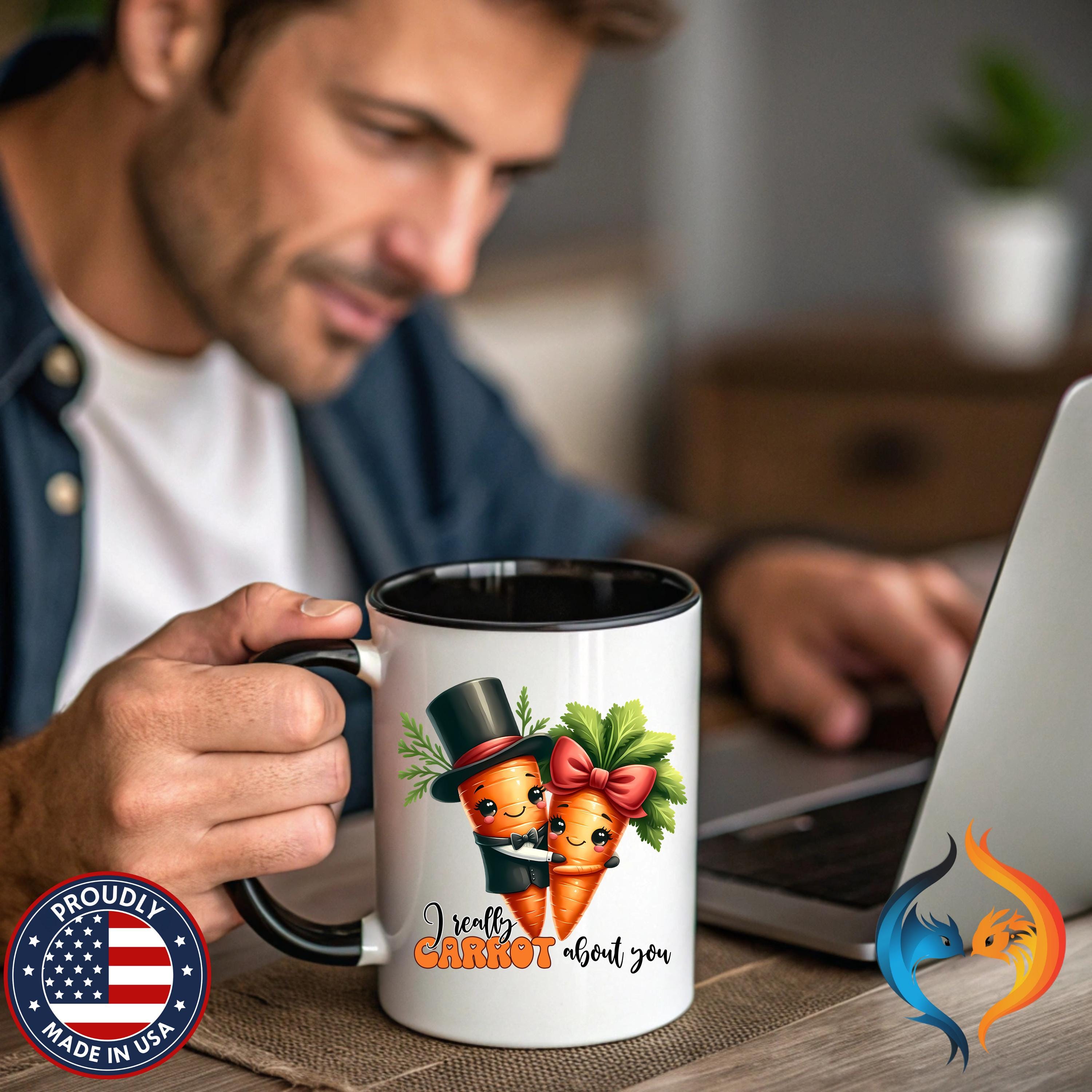 I Really Carrot About You Carrot Couple Mug Product Photo | Nutty Designs