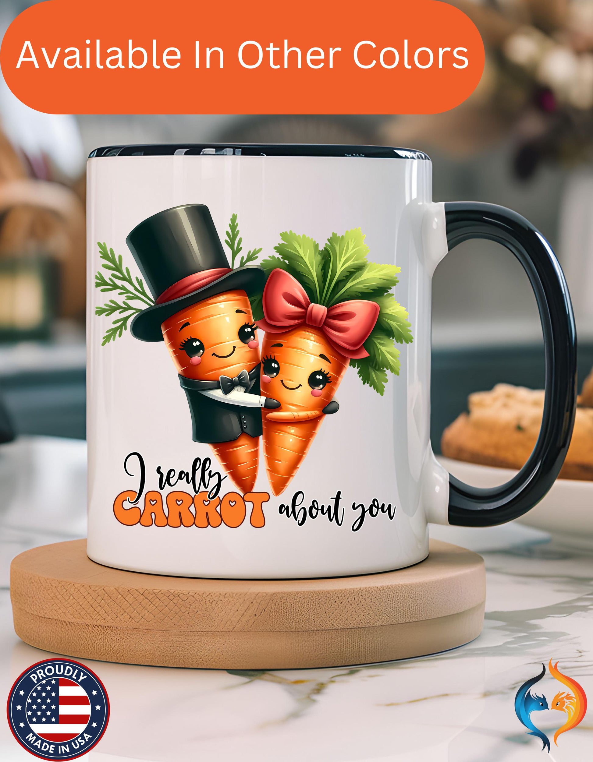 I Really Carrot About You Carrot Couple Mug Product Photo | Nutty Designs