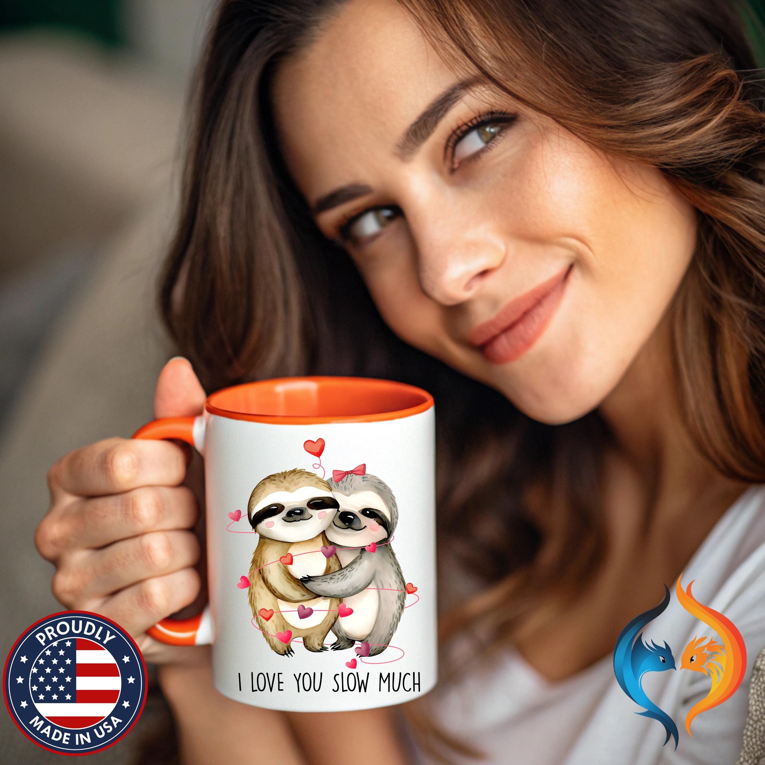 I Love You Slow Much sloth couple Mug Product Photo | Nutty Designs