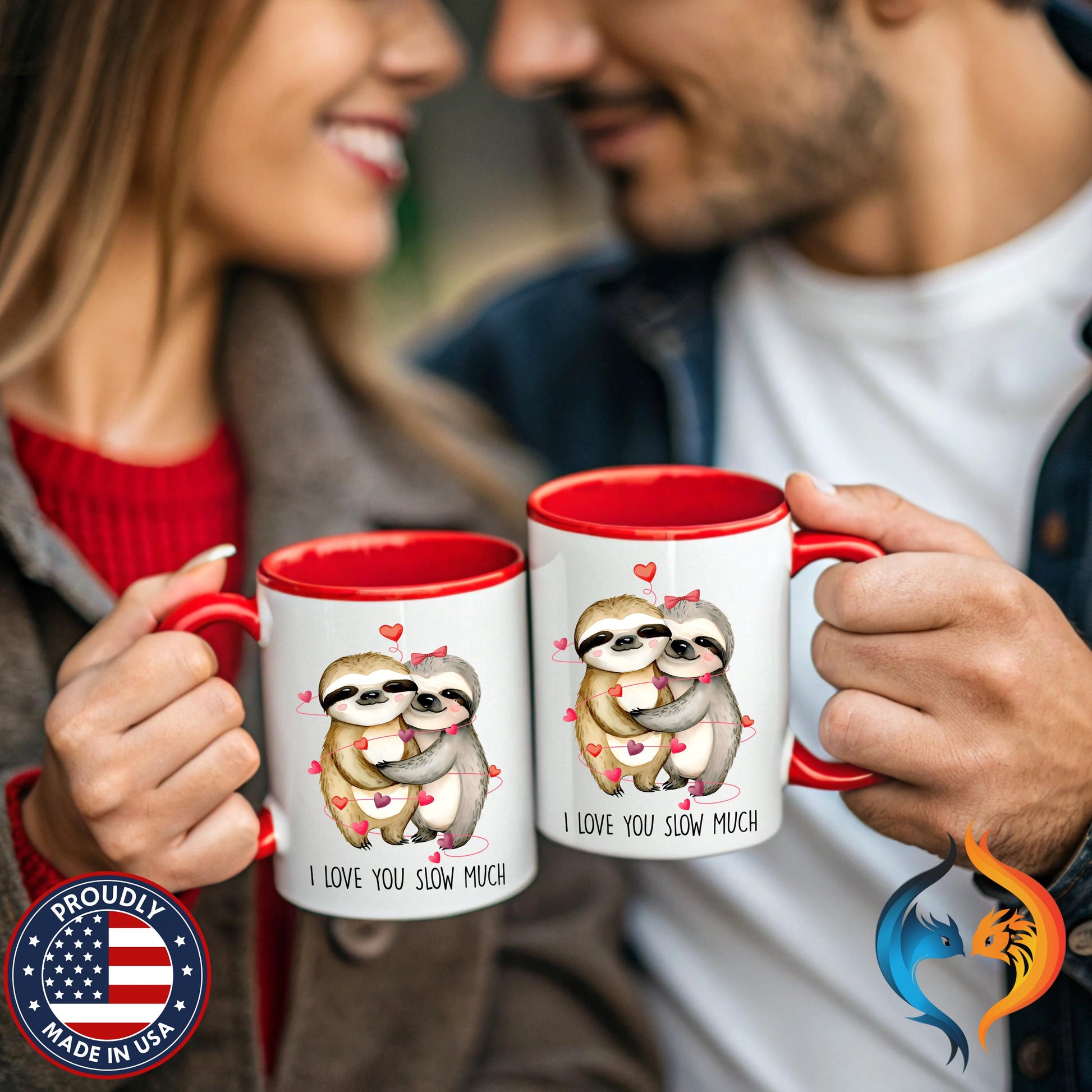 I Love You Slow Much sloth couple Mug Product Photo | Nutty Designs