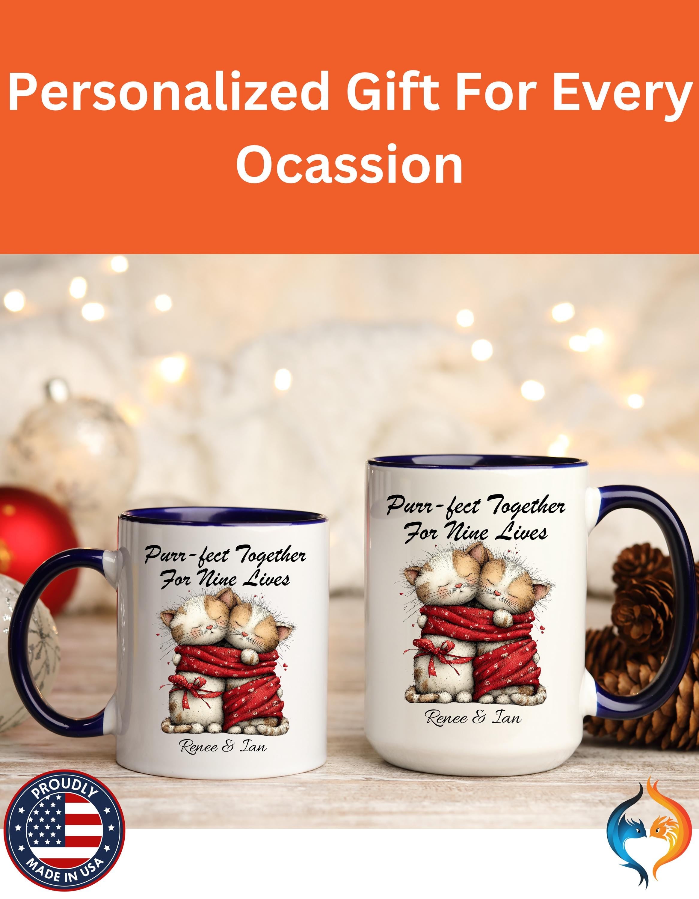 Purr fect Together For Nine Lives Mug Product Photo | Nutty Designs