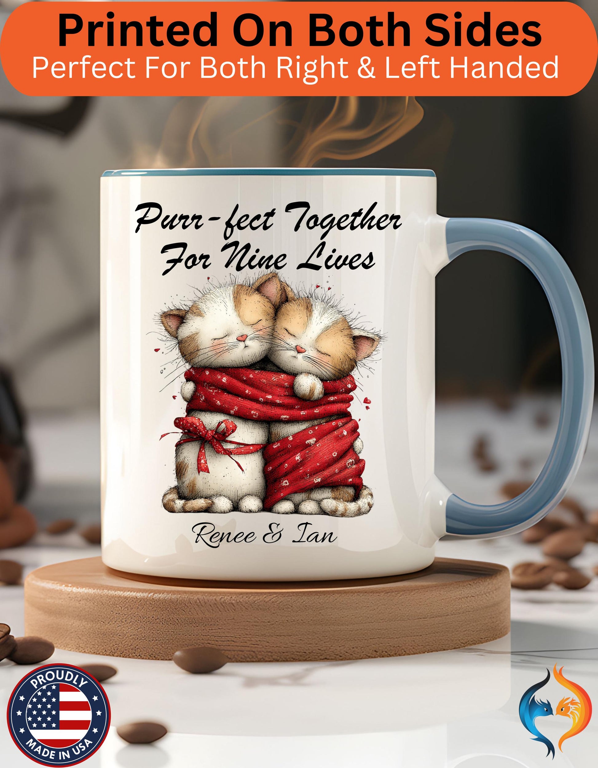 Purr fect Together For Nine Lives Mug Product Photo | Nutty Designs