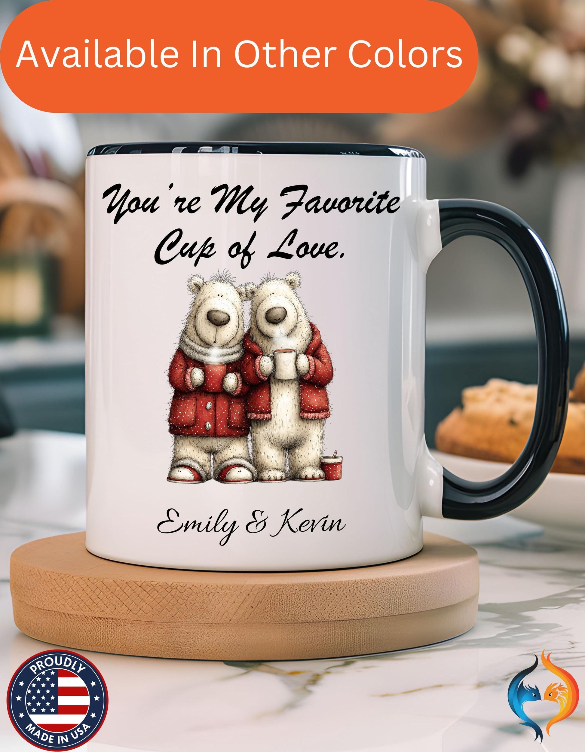 You Are My Favorite Cup of Love Bear Couple Valentine Mug Product Photo | Nutty Designs