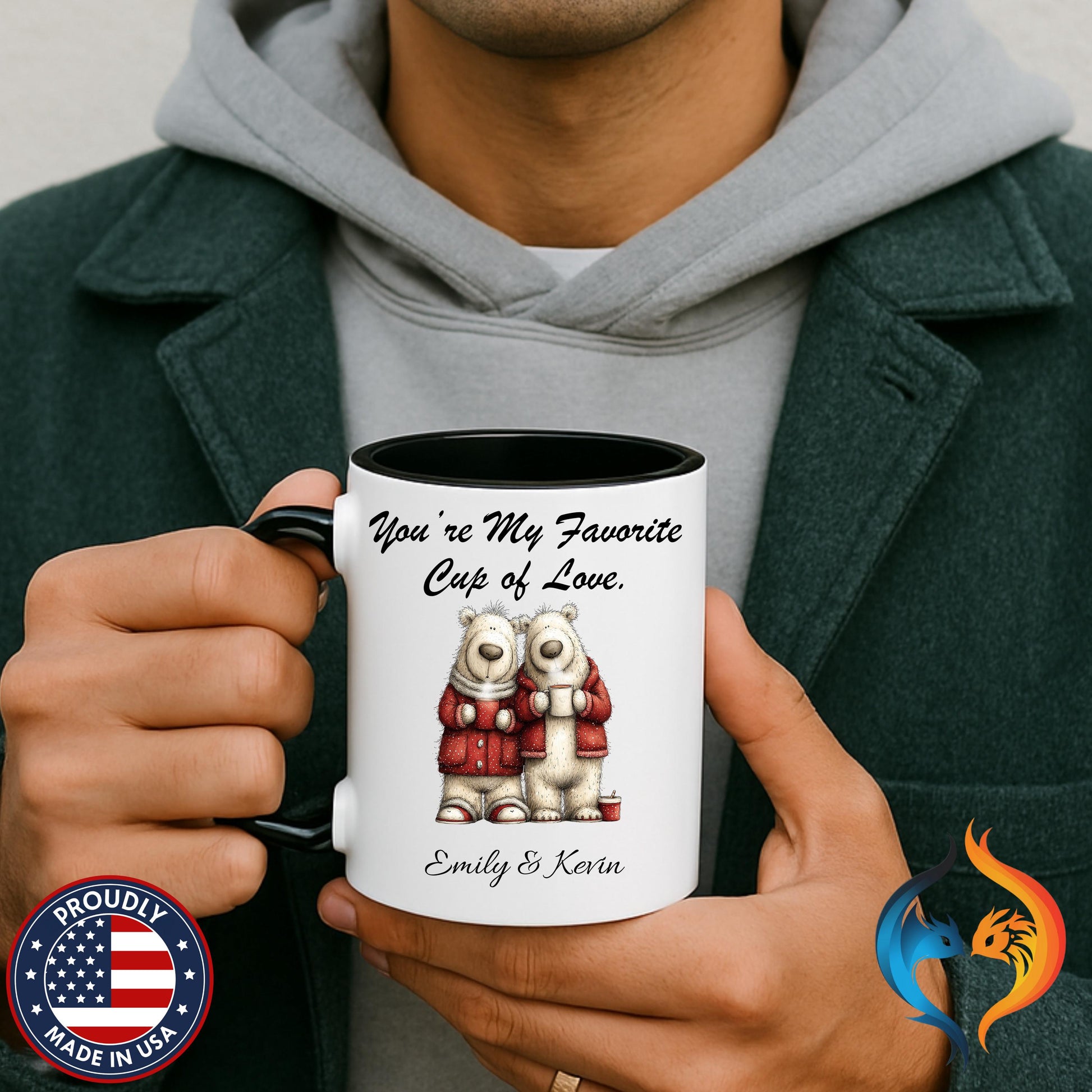 You Are My Favorite Cup of Love Bear Couple Valentine Mug Product Photo | Nutty Designs